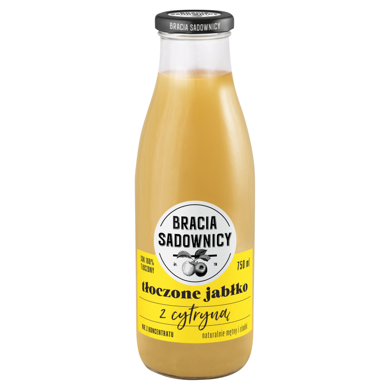 Bracia Sadownicy Sok Tłoczony 750 Ml Jabłko Z Cytryną