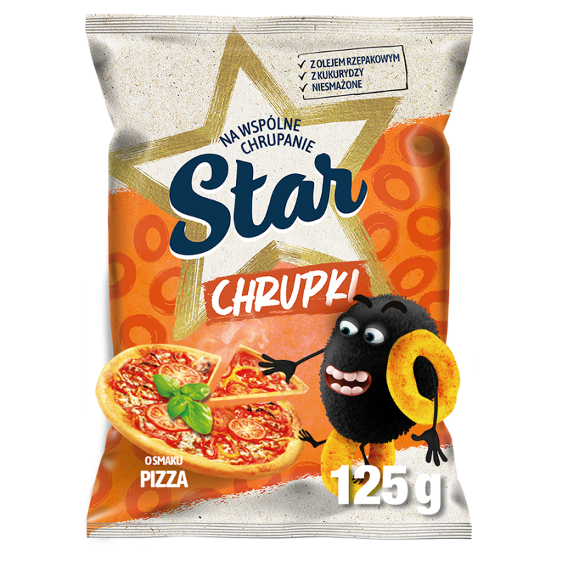 Star Snaki Chrupki kukurydziane Kółka Pizza 125g
