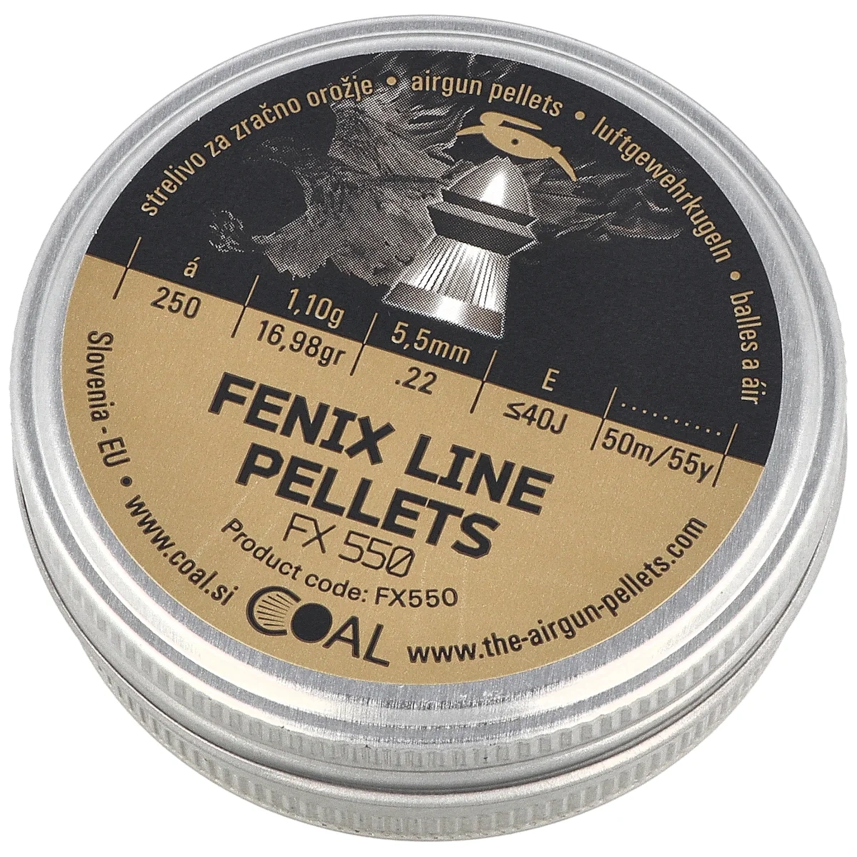 Śrut Coal Fenix 5.5 mm, 250 szt. 1.10 g / 16.98 gr (FX550)