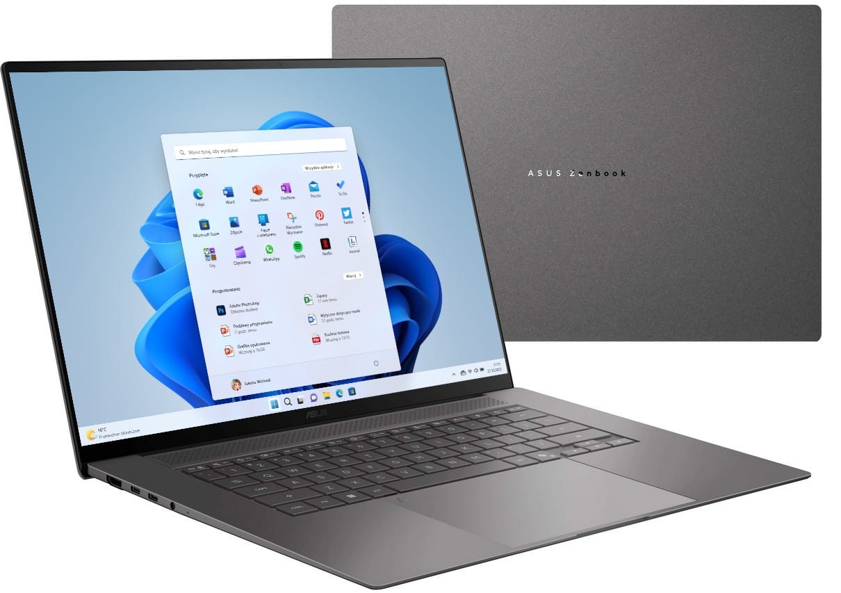 ASUS ZenBook S16 OLED UM5606GA-SR323W - Ryzen AI 7 445 16'' 3K Dotyk 120Hz 16GB 1TB W11H Szary 90NB17H6-M00M00