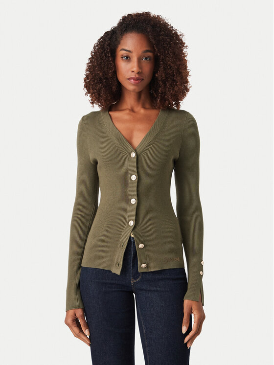 Guess Kardigan W6YR11 Z0950 Khaki Slim Fit