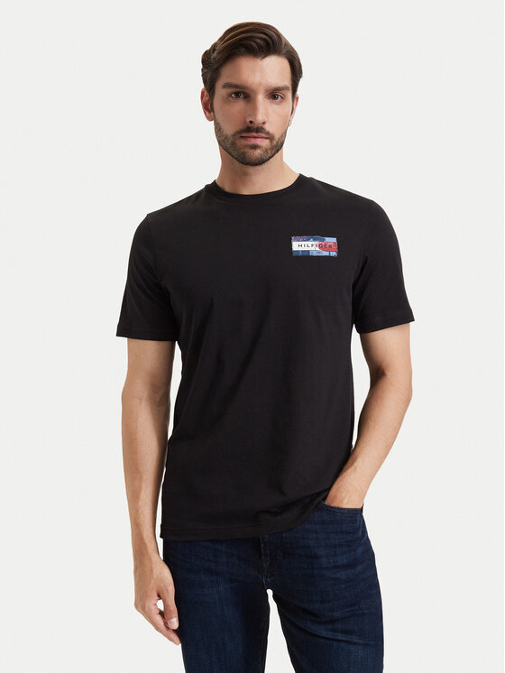 Tommy Hilfiger T-Shirt MW0MW44876 Czarny Regular Fit