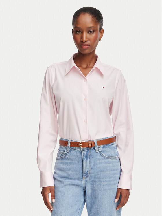 Tommy Hilfiger Koszula Summer WW0WW51155 Różowy jasny Regular Fit