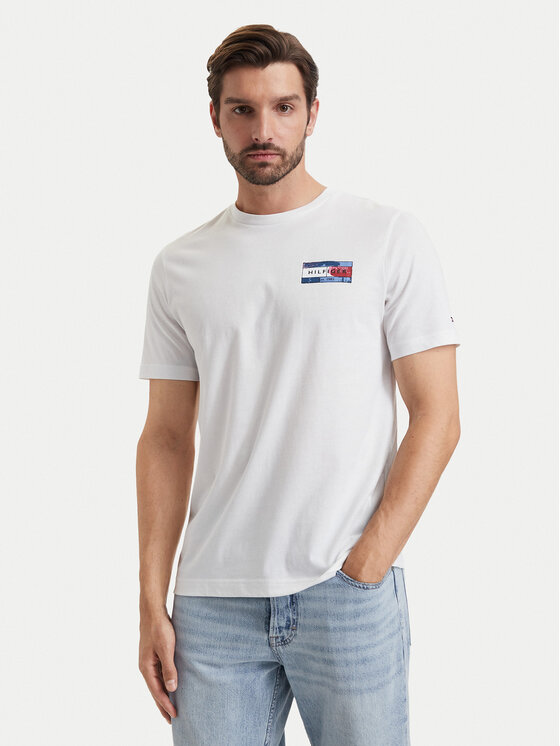 Tommy Hilfiger T-Shirt Brand Love MW0MW44876 Biały Regular Fit