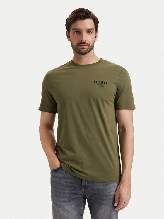 HUGO T-Shirt Nesptee 50572740 Zielony ciemny Regular Fit