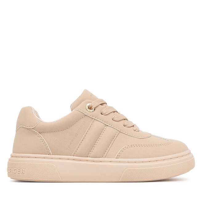 Sneakersy Tommy Hilfiger Low Cut Lace-Up Sneaker T3A9-35086-0315 S Beżowy jasny