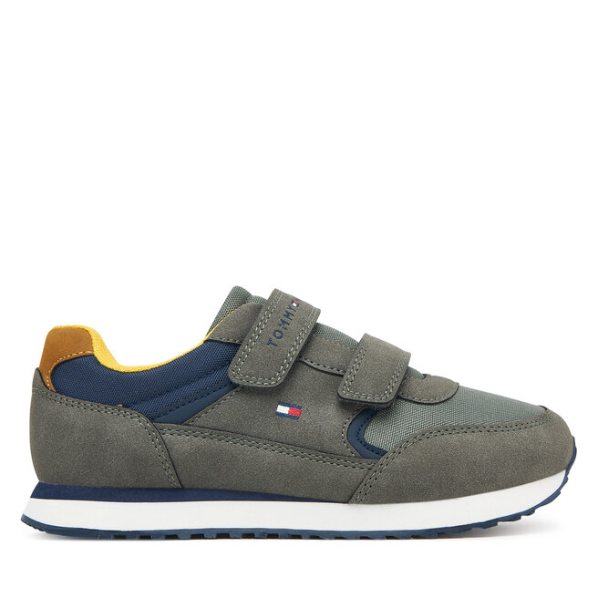 Sneakersy Tommy Hilfiger Low Cut Velcro Sneaker T1X9-35253-1960 S Zielony