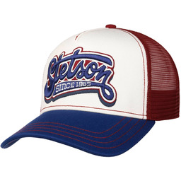 Czapka Trucker Lettering by Stetson, niebiesko-czerwony, One Size Small