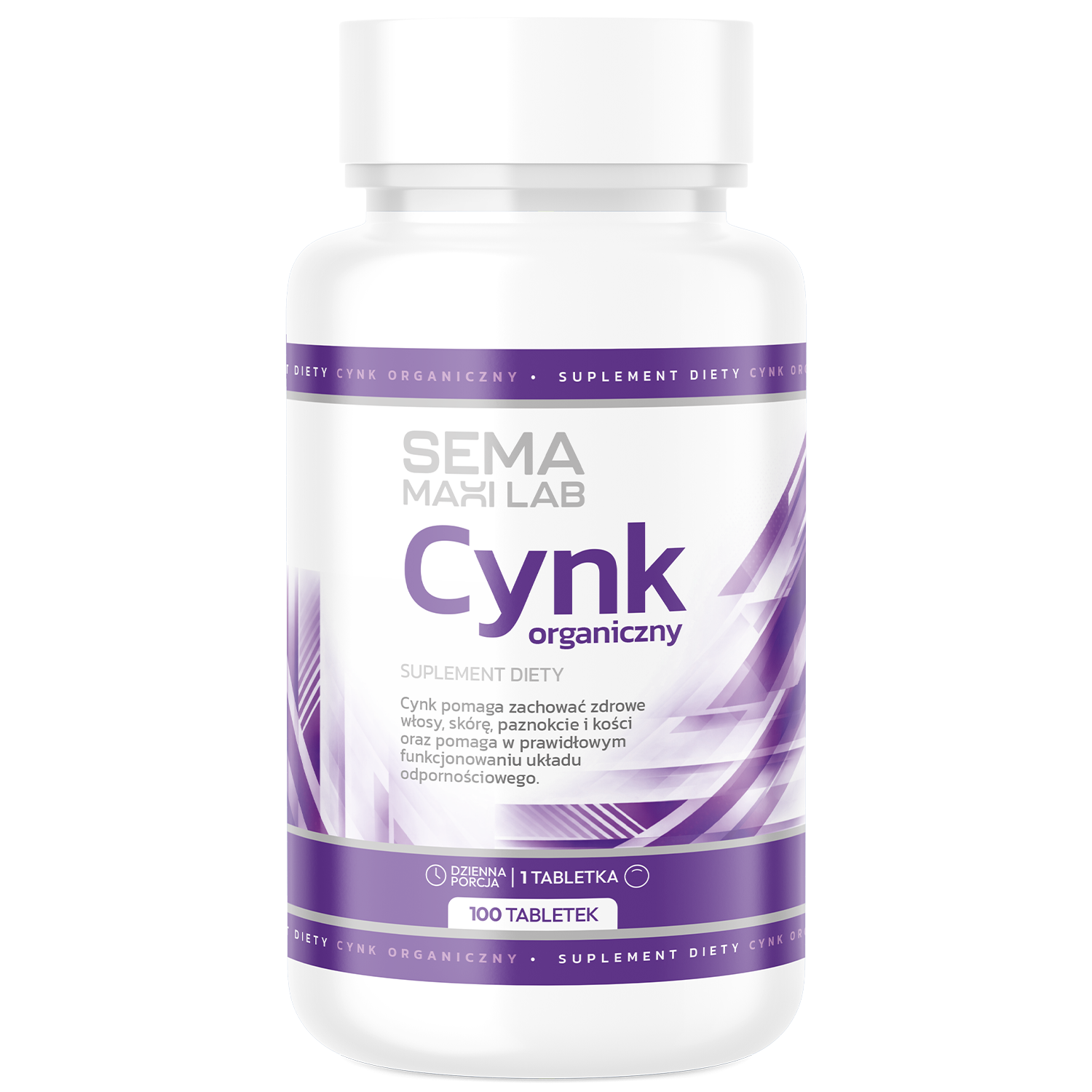 SEMA Maxi Lab Cynk organiczny, 100 tabletek