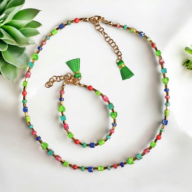 RAZEM TANIEJ! komplet wakacyjny : jaspis cesarski : multicolor II