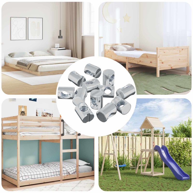 Śruba beczkowa 3462 pcs Srebrny M6 x 13 mm Żelazo vidaXL
