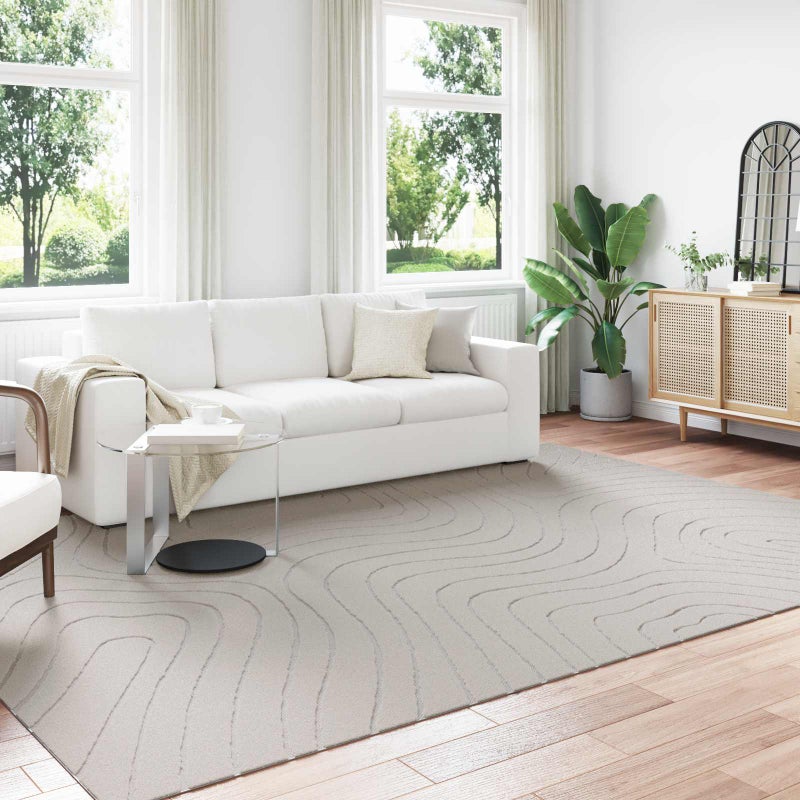 Dywany pokojowe PALMERAS Kremowy 280 x 200 cm Poliester vidaXL