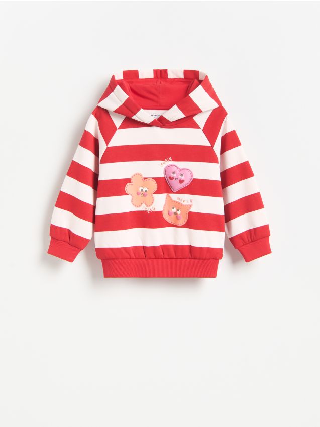 Reserved - Bluza z kapturem - pastelowy róż