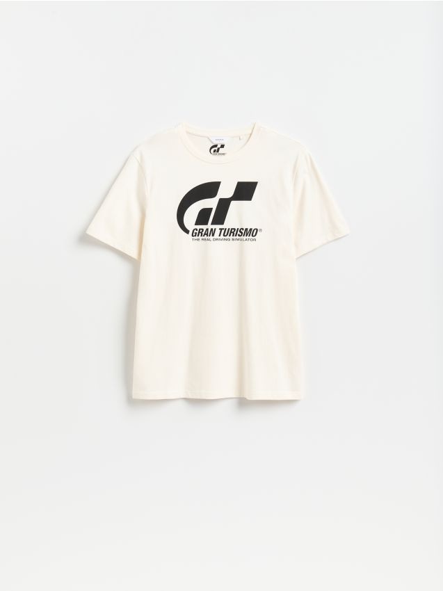 Reserved - T-shirt Gran Turismo - biały