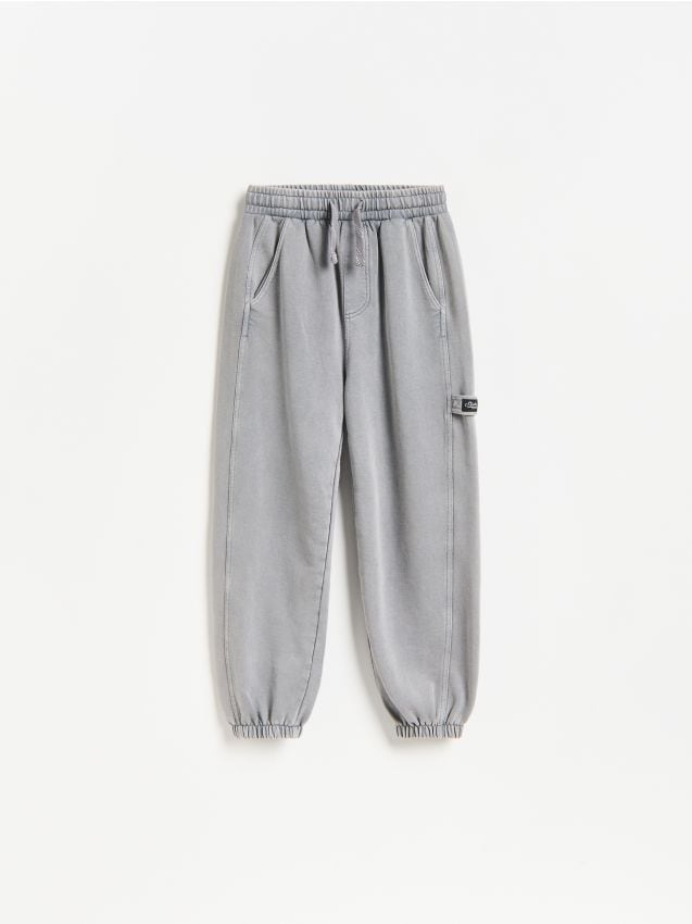 Reserved - Joggery baggy z efektem sprania - ciemnoszary