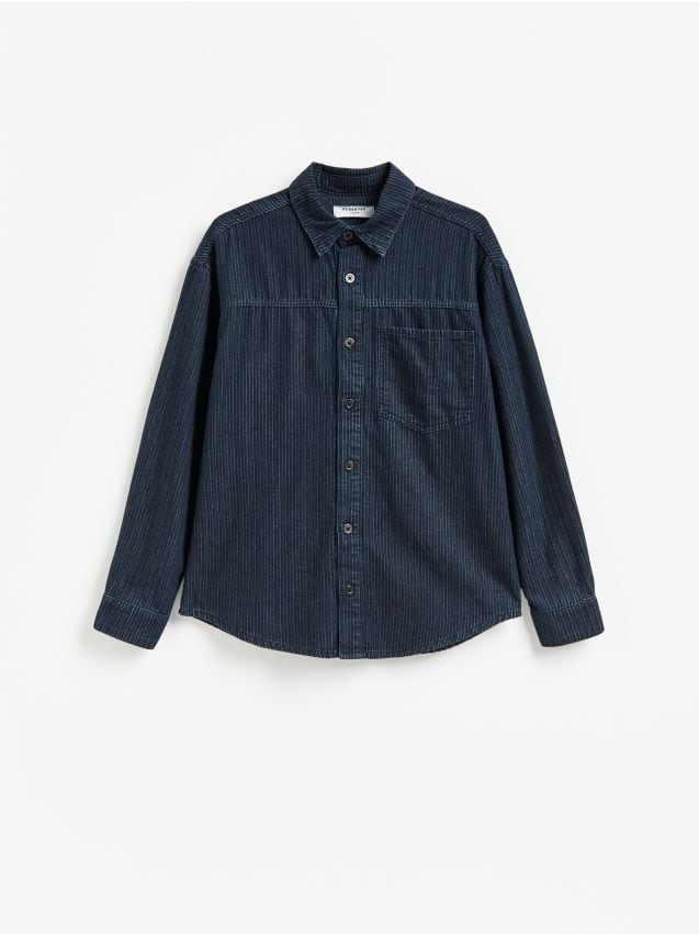 Reserved - Jeansowa koszula comfort fit - granatowy