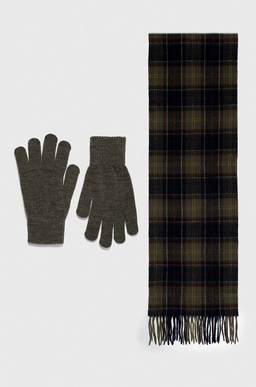 Barbour szalik i rękawiczki Tartan Scarf & Glove Gift Set