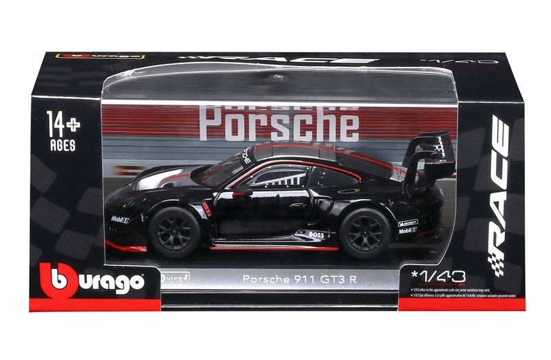 Race Porsche 911 Gt3r Black Launch 143 - model lub pojazd