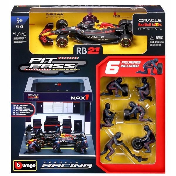 Boks garażowy, pit lane Formula Oracle Rb21 M.Verstappen 143 - model lub pojazd