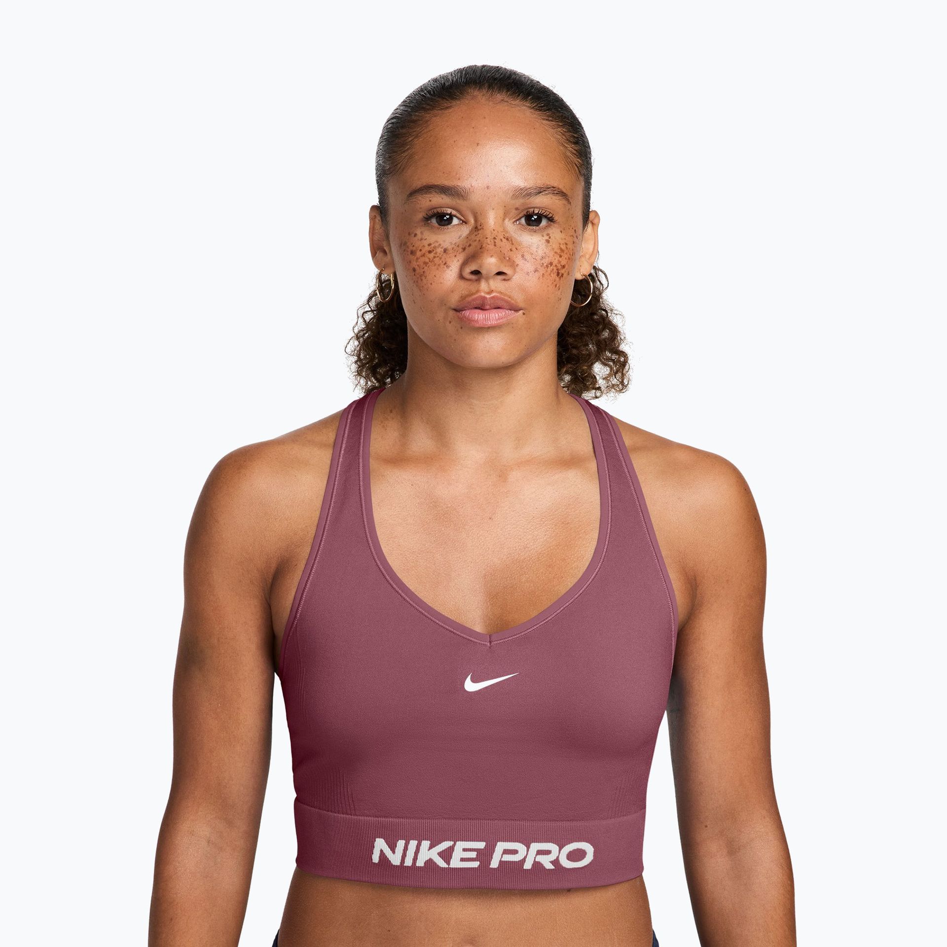 Top treningowy Nike Pro Seamless pink smoke/white WYSYŁKA W 24H 30 DNI NA ZWROT