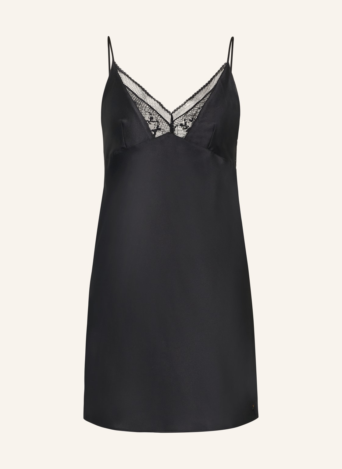 Calvin Klein Negliż Z Satyny schwarz