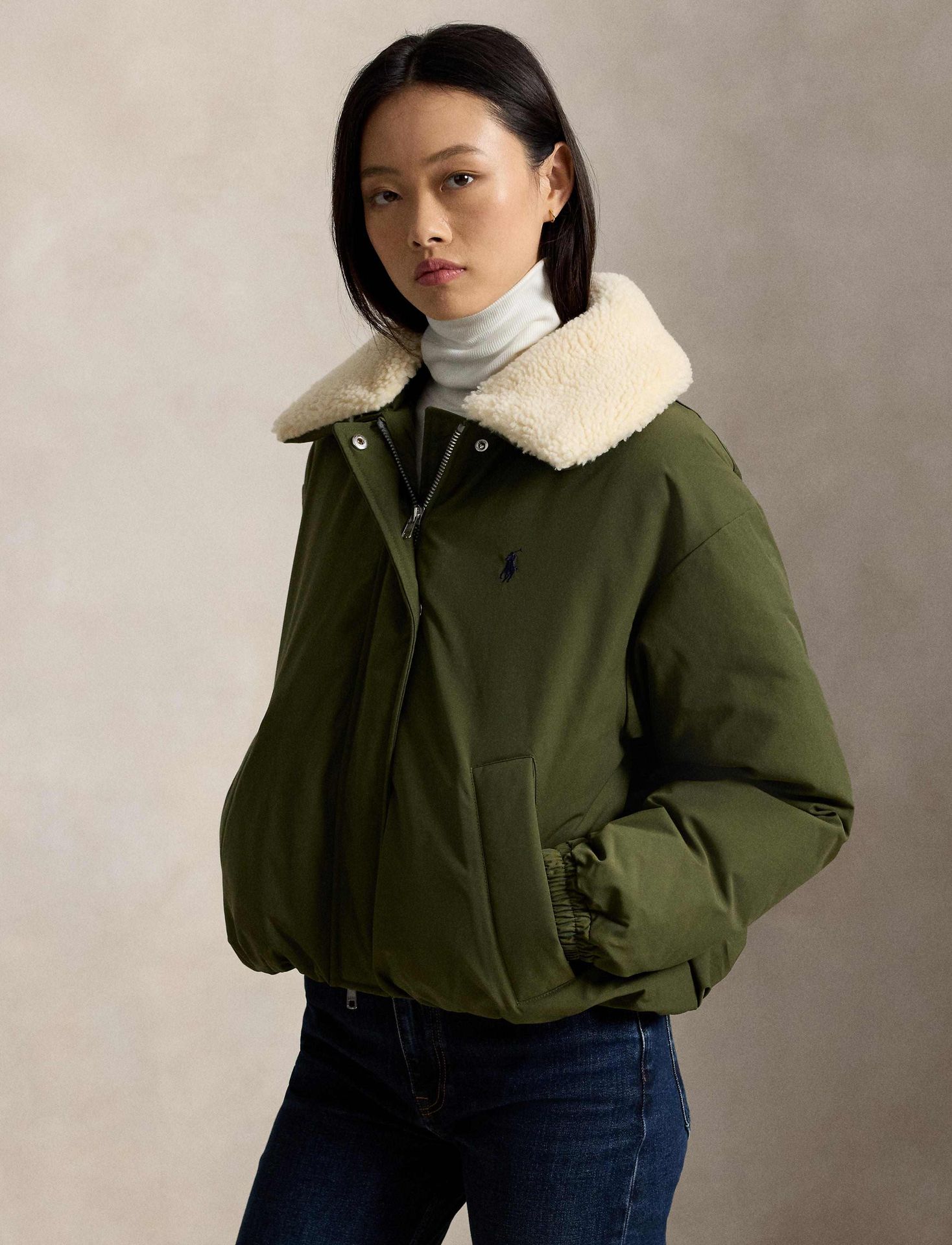 POLO RALPH LAUREN Puchowa kurtka Loose fit shearling