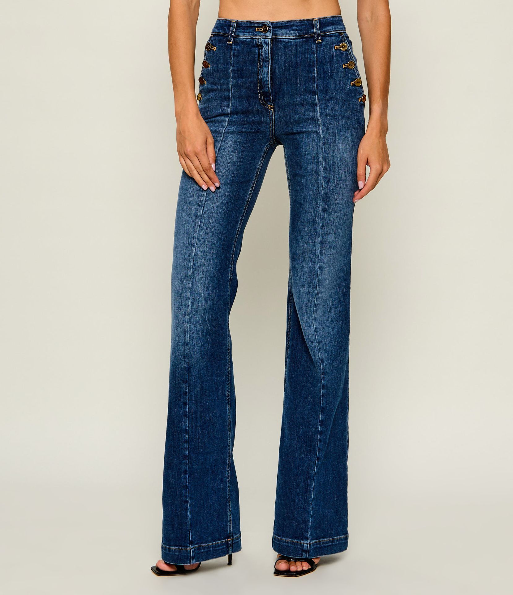 Elisabetta Franchi Jeansy flare fit