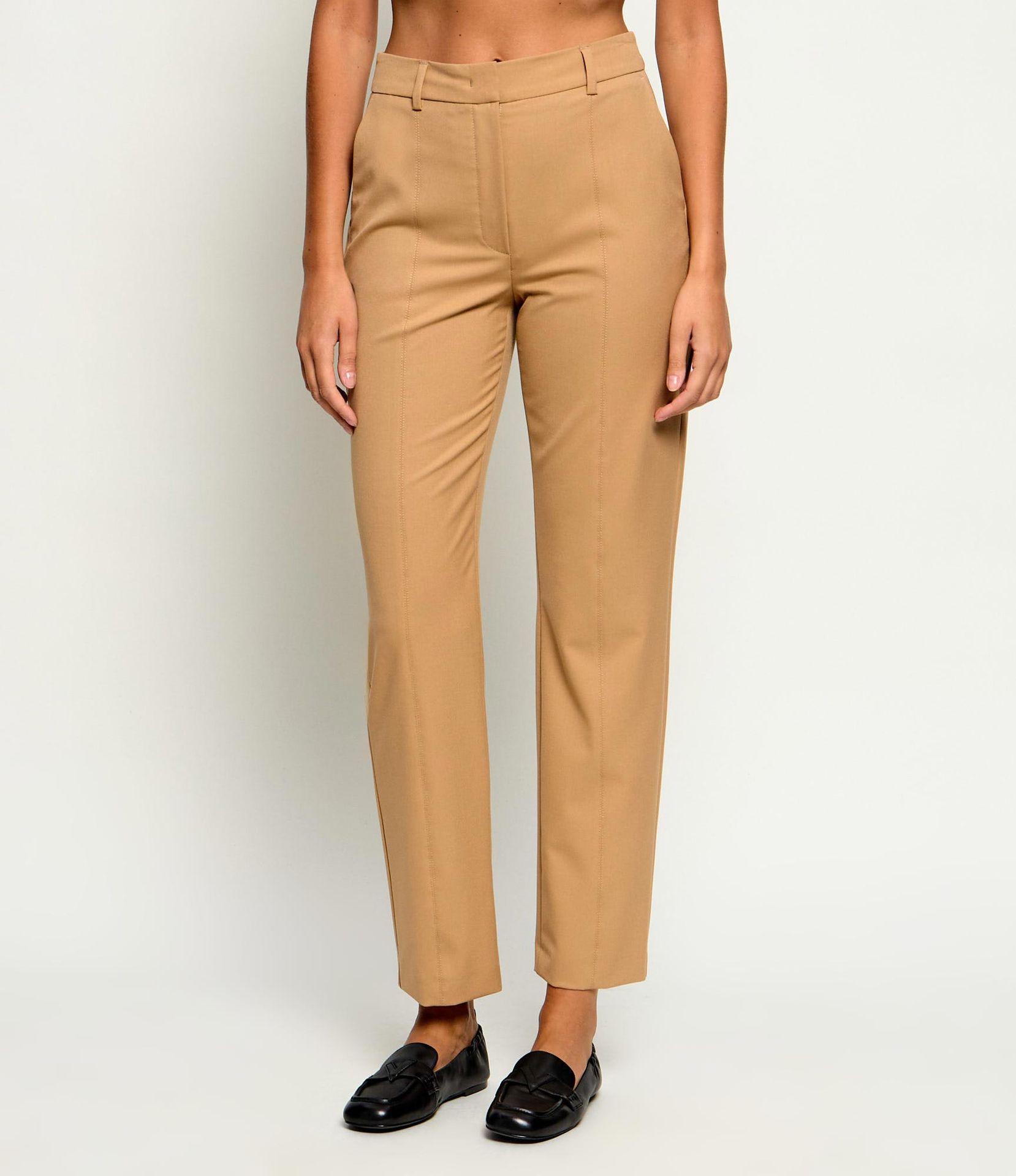 Karl Lagerfeld Spodnie cygaretki Tapered fit high rise
