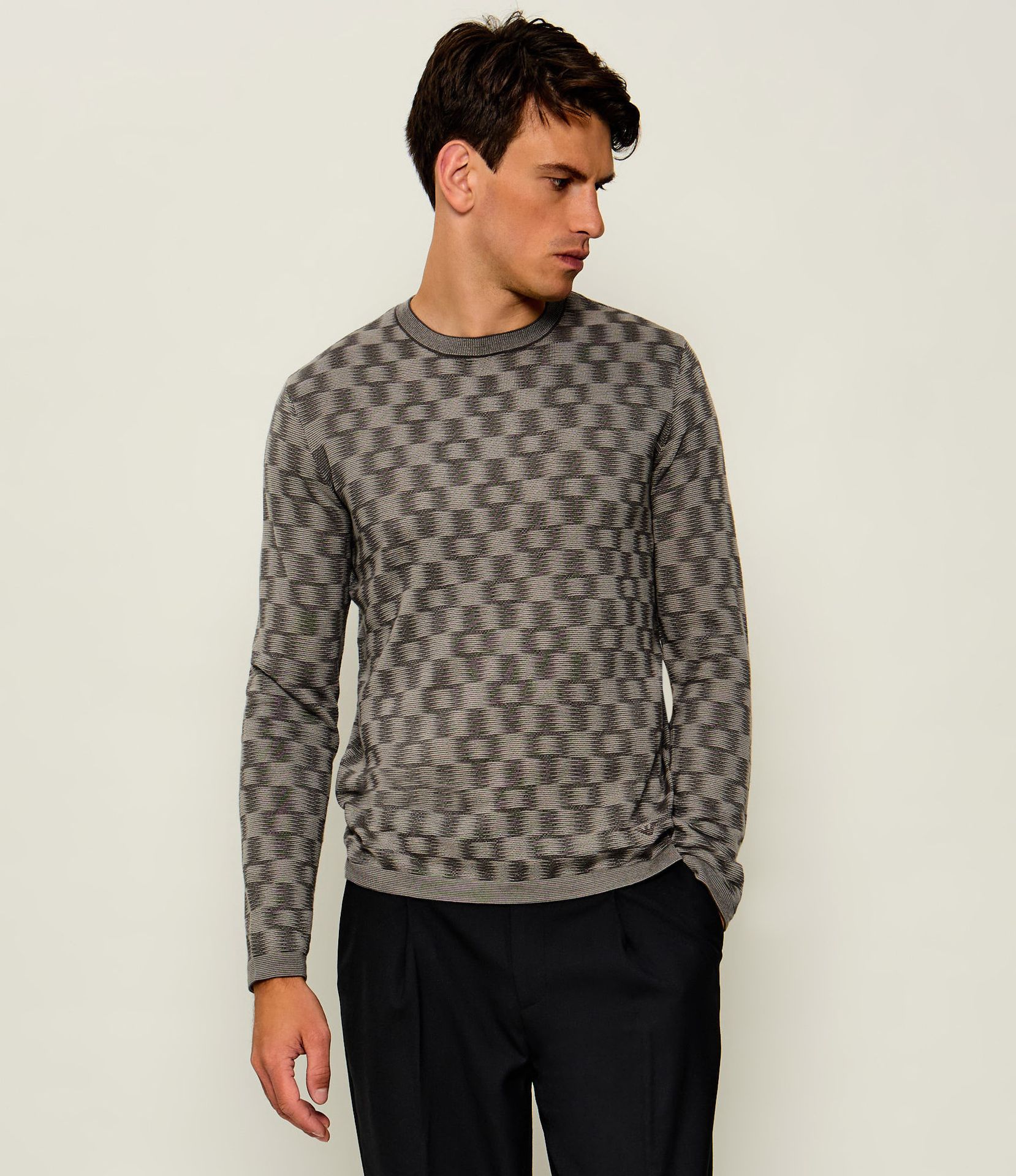 Emporio Armani Wełniany sweter Slim Fit