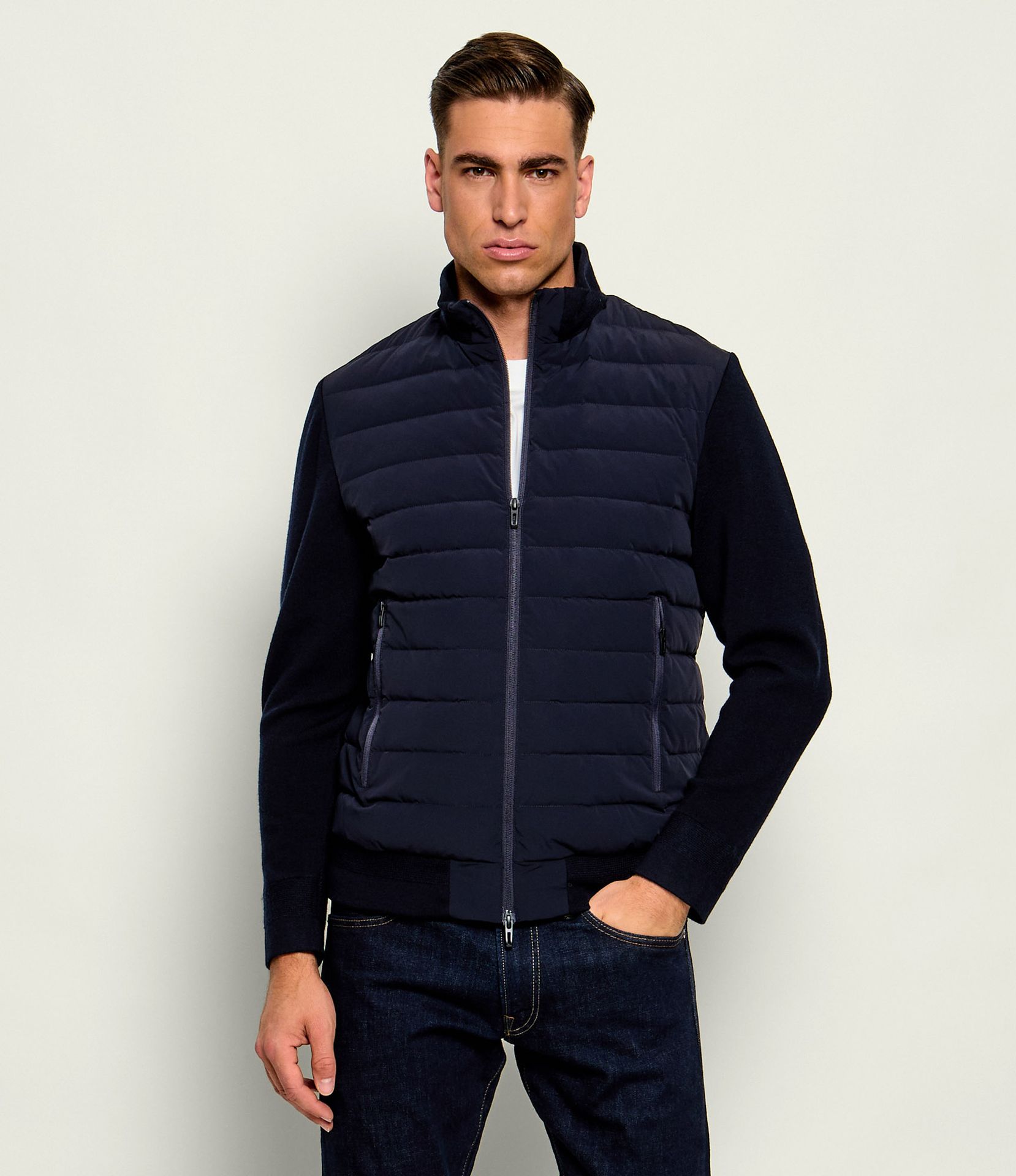 Emporio Armani Puchowa kurtka Regular Fit z dodatkiem wełny