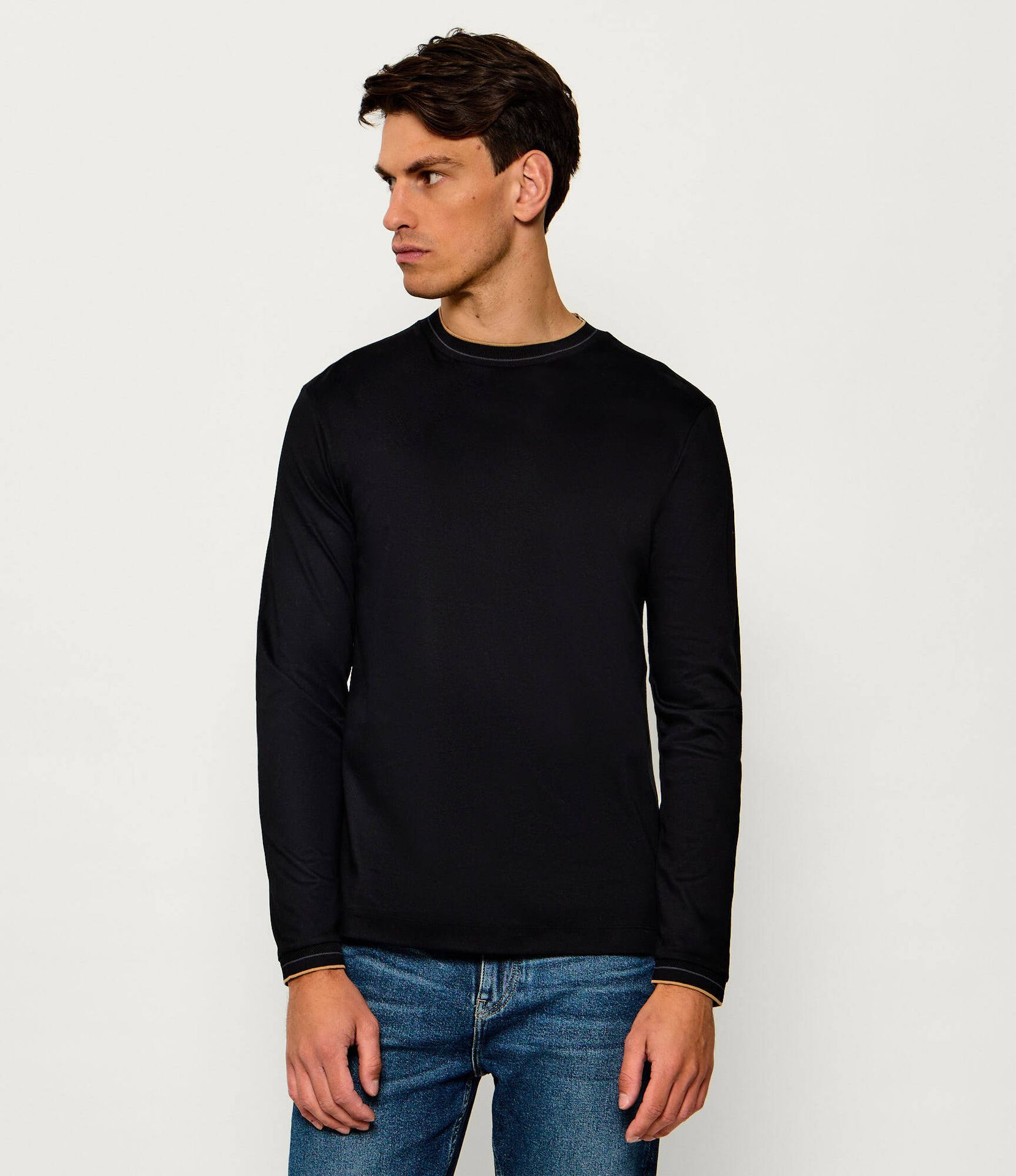 BOSS BLACK Longsleeve H-Tenison 195 Slim Fit mercerised