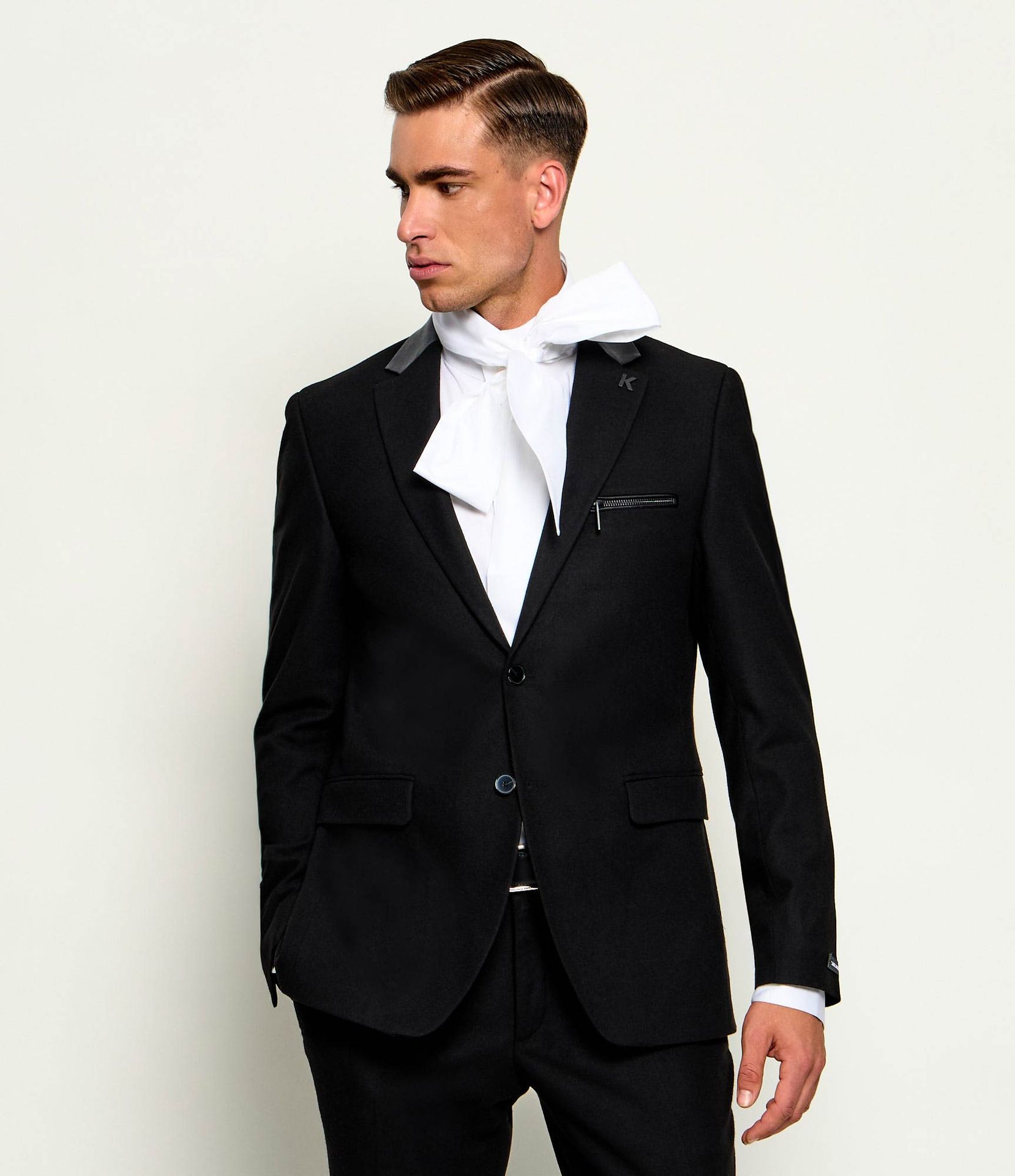 Karl Lagerfeld Marynarka Slim Fit z dodatkiem wełny
