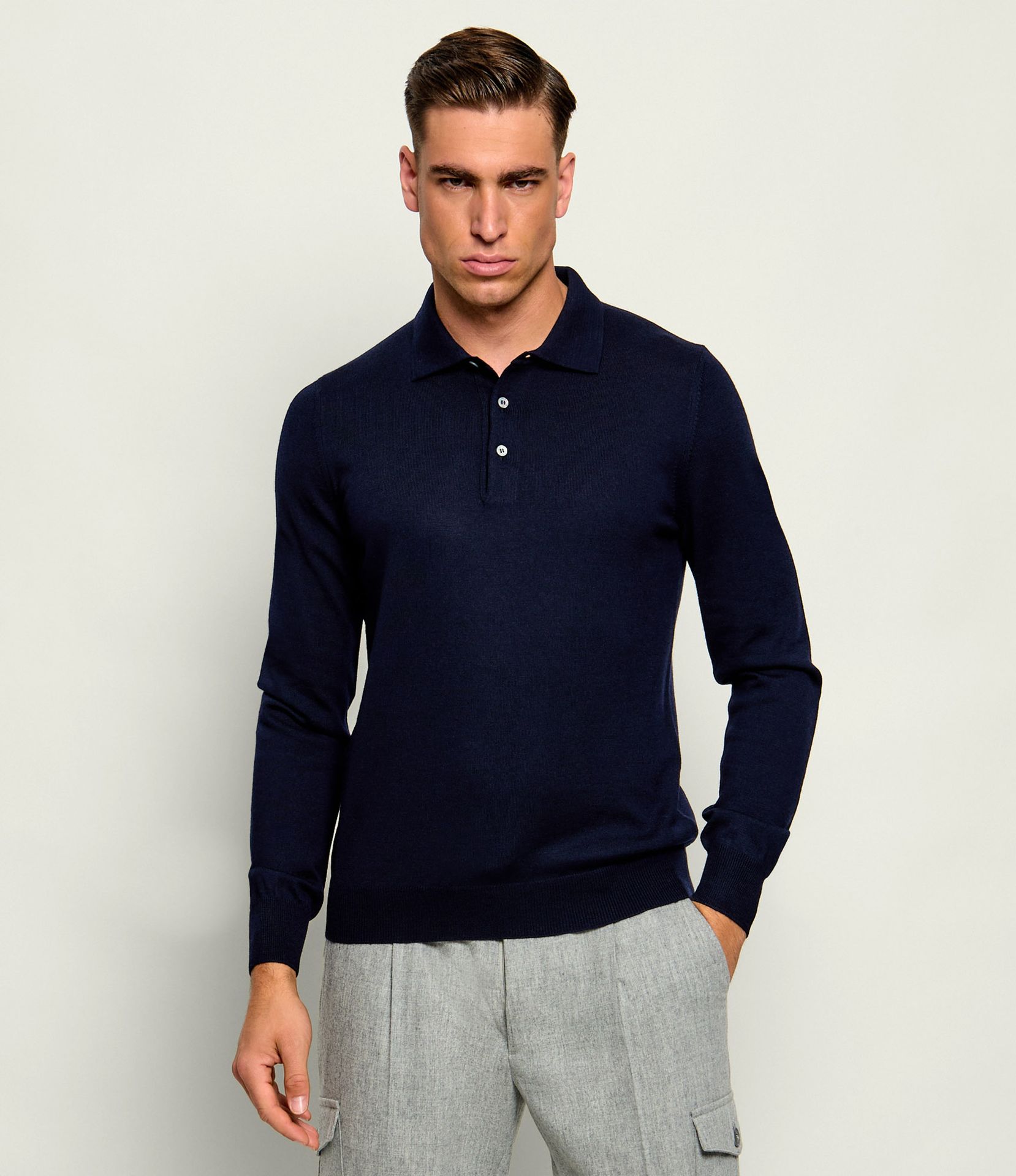 Gran Sasso Wełniane polo Regular Fit