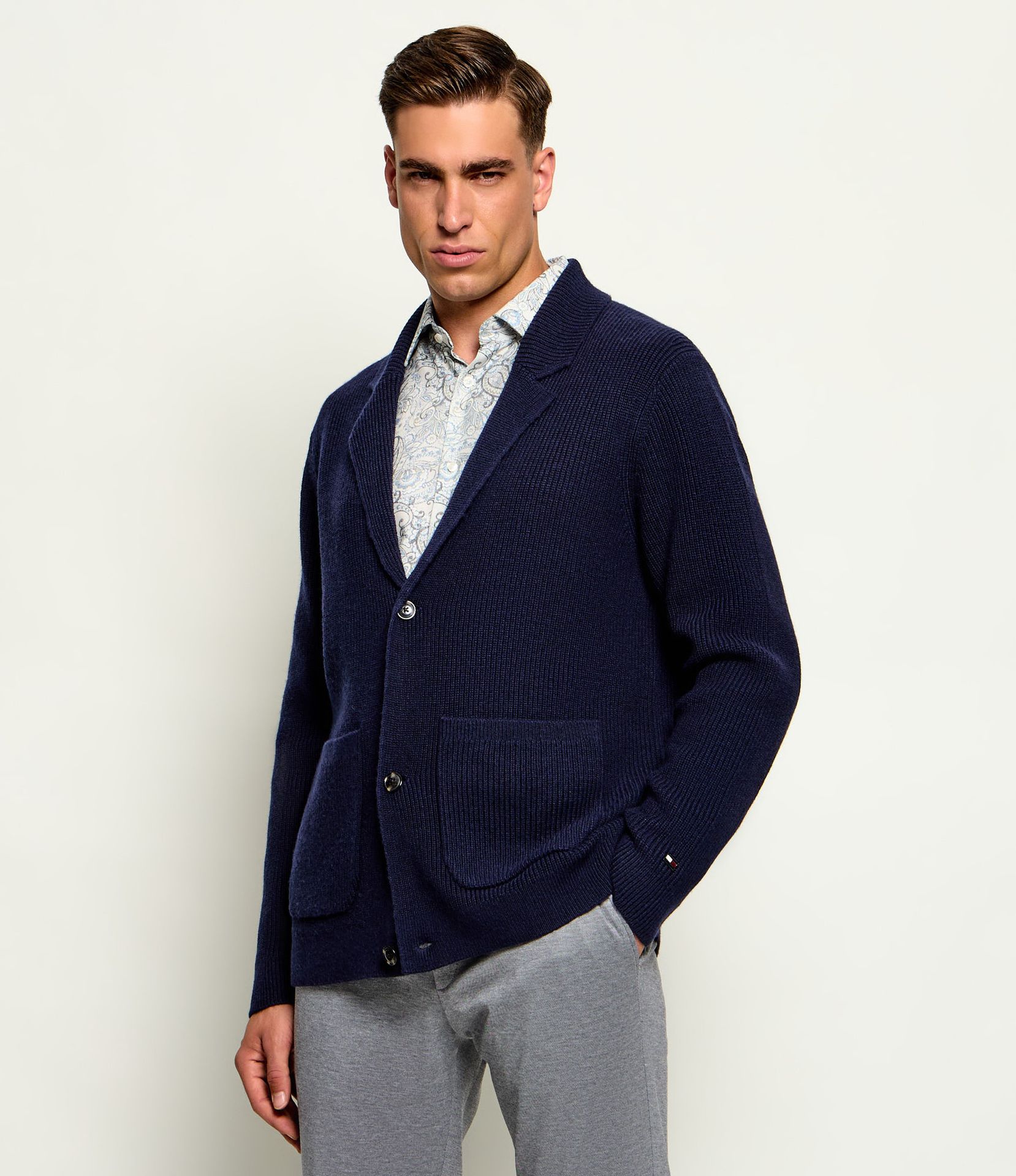 Tommy Hilfiger Wełniany kardigan New York Loose fit