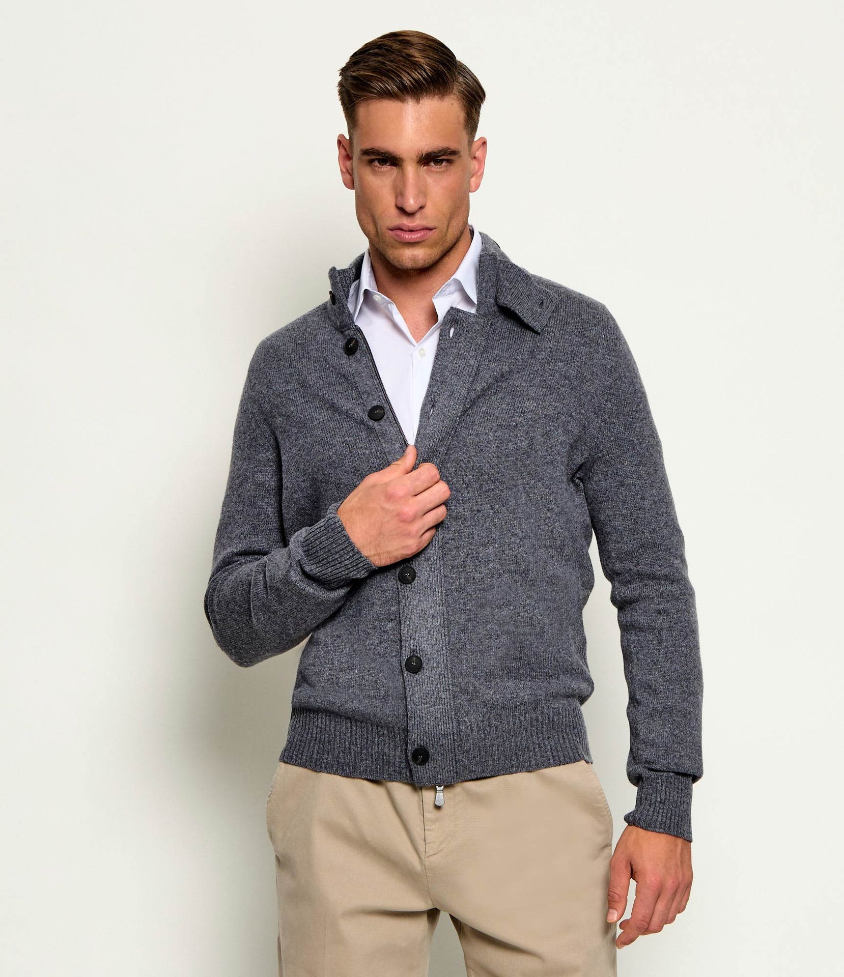 Gran Sasso Wełniany kardigan Regular Fit