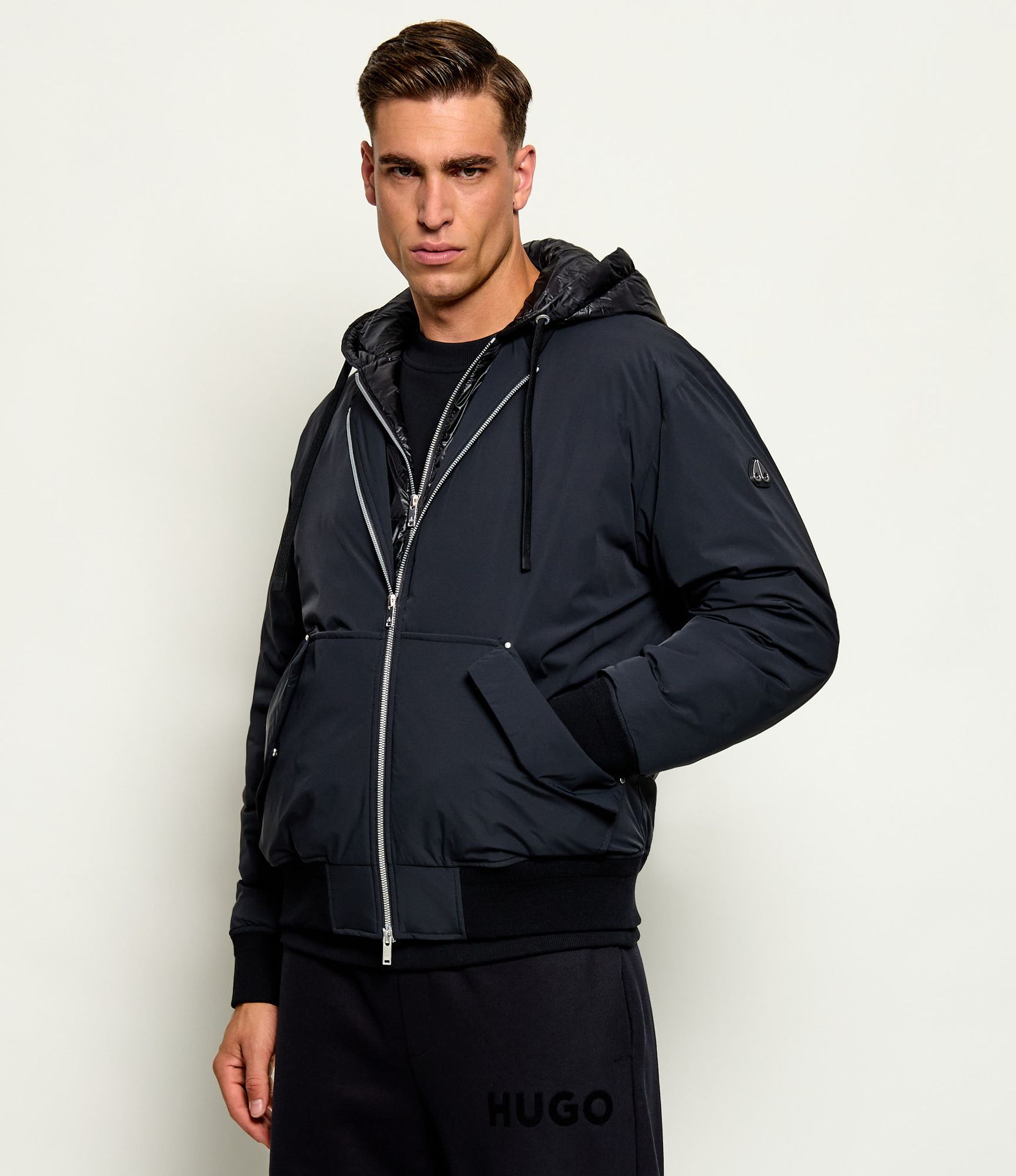 Moose Knuckles Puchowa kurtka bomber Brixton Loose fit
