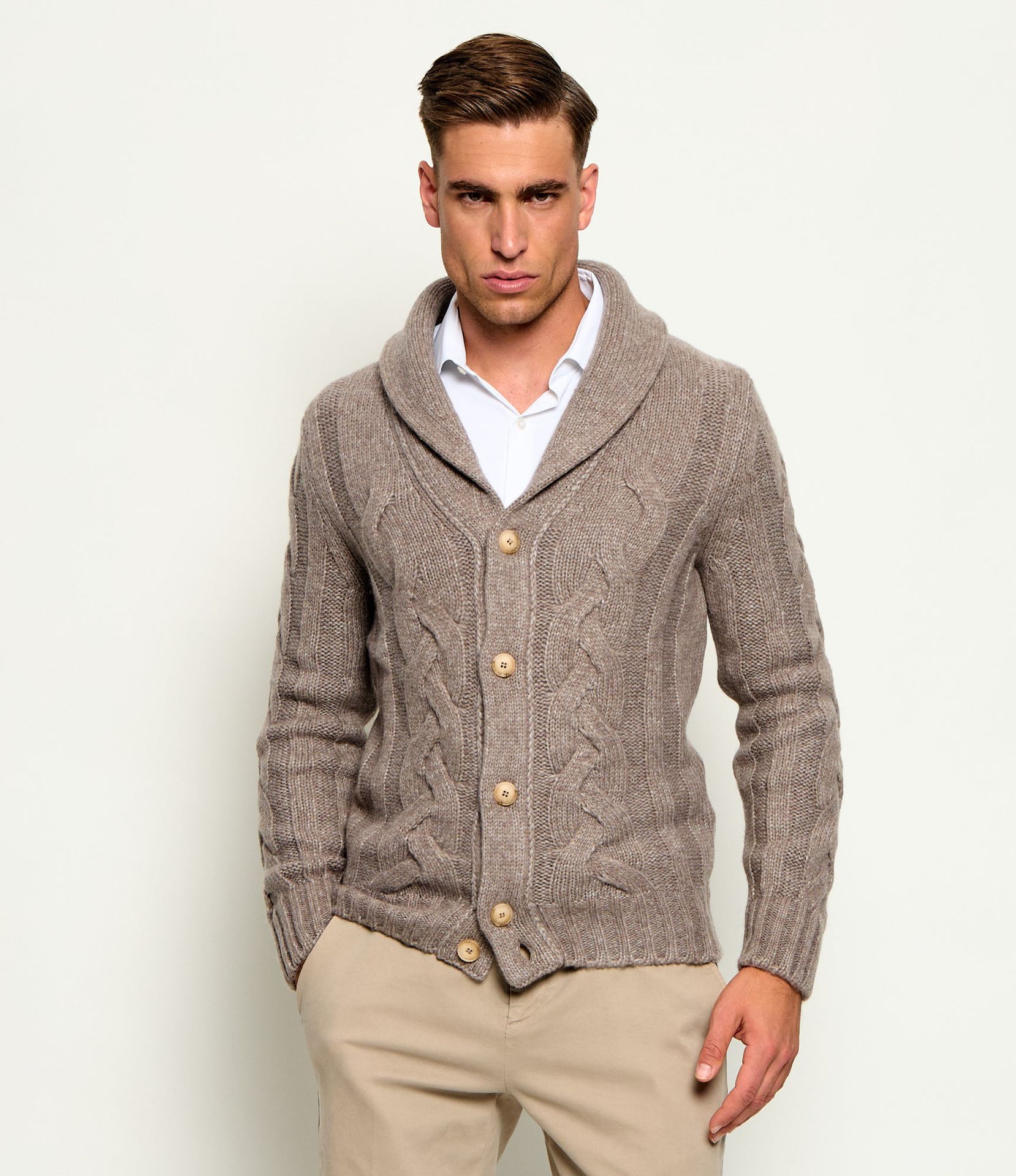Gran Sasso Wełniany kardigan Regular Fit