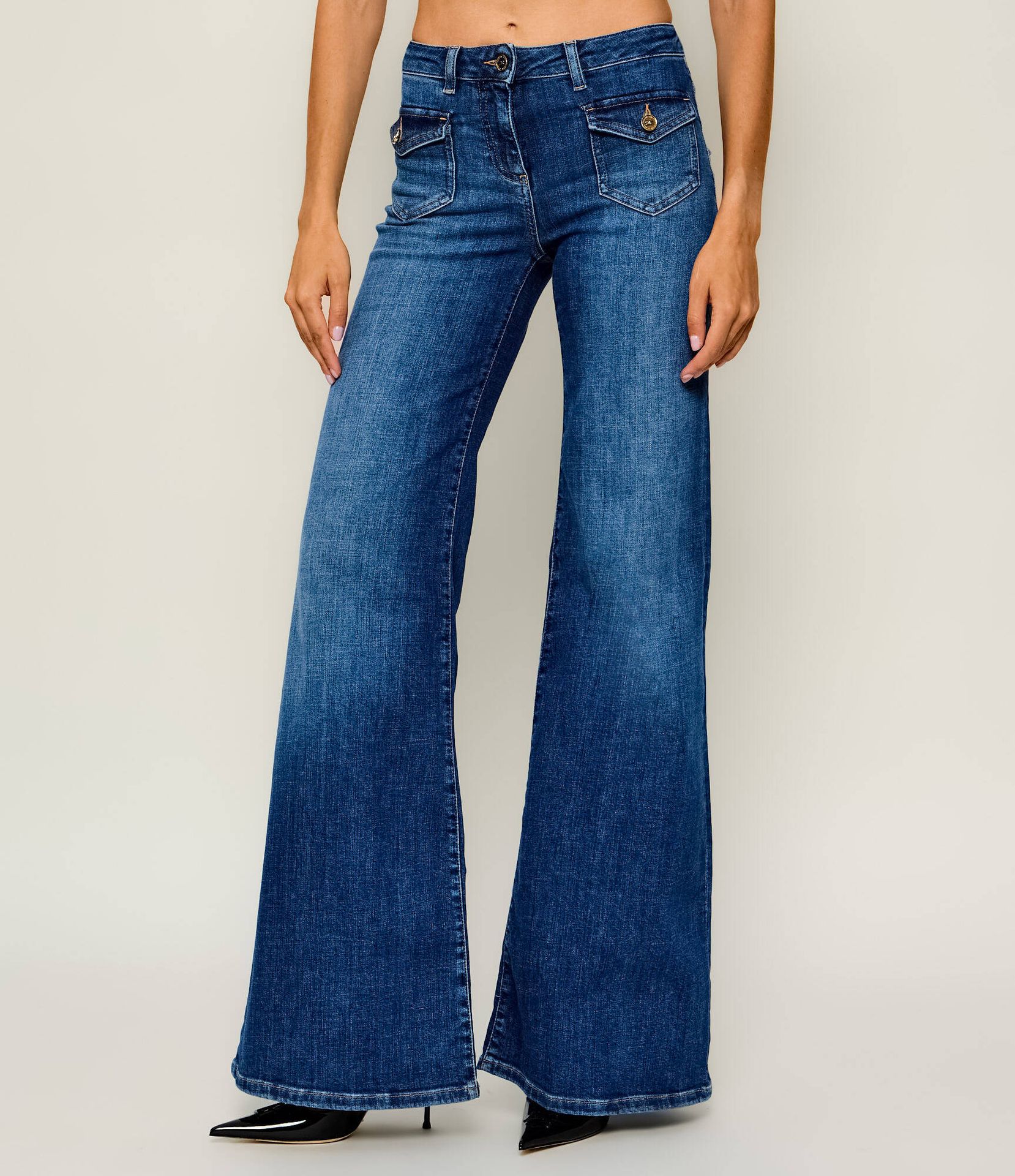 Elisabetta Franchi Jeansy flare fit