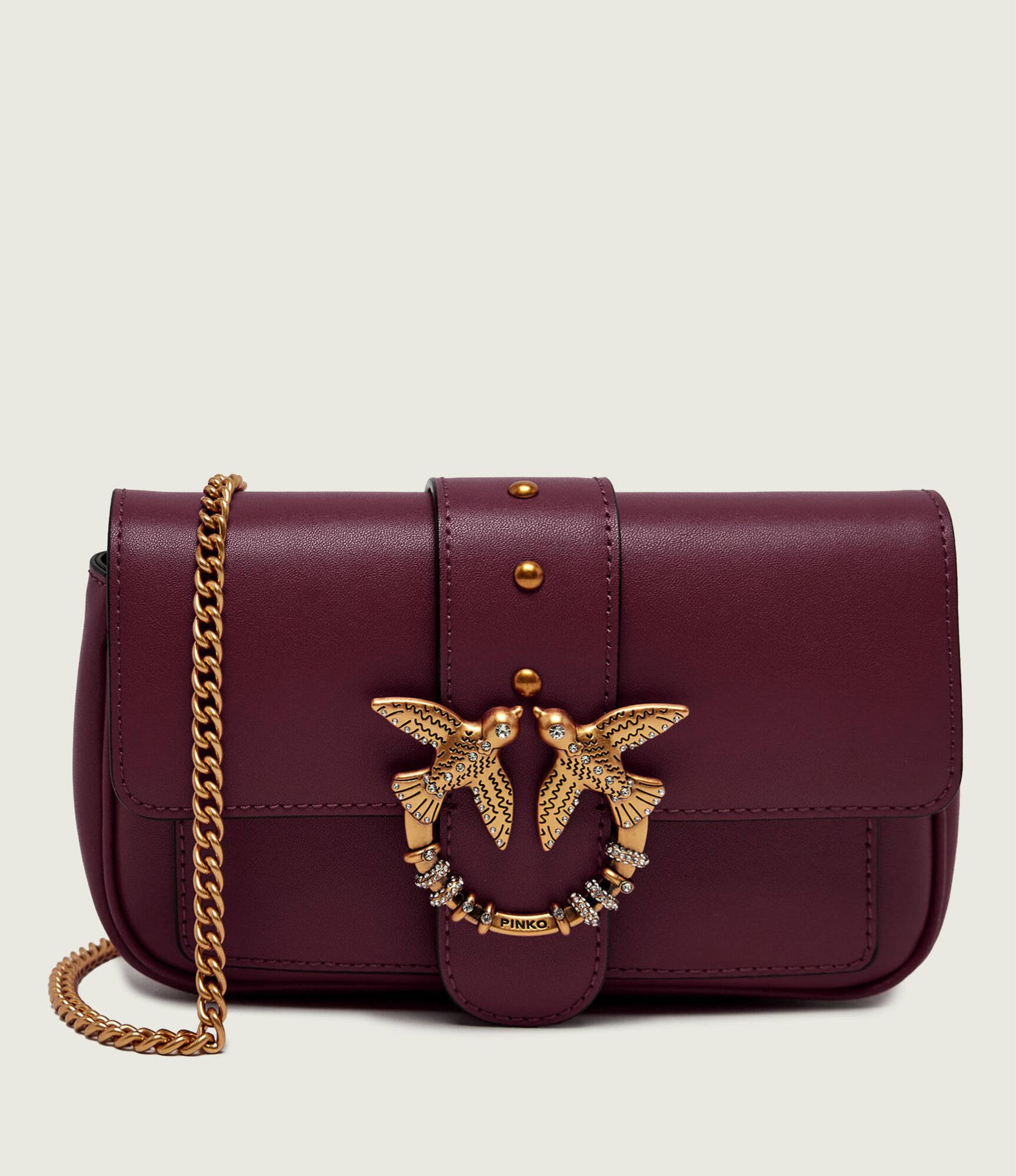 Pinko Skórzana listonoszka/kopertówka Love Pocket New Buckle