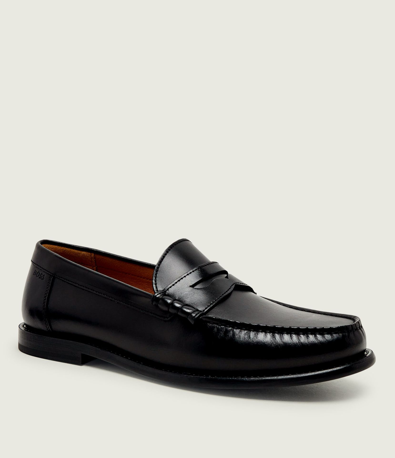BOSS BLACK Skórzane loafersy Tevan_Mocc_bope