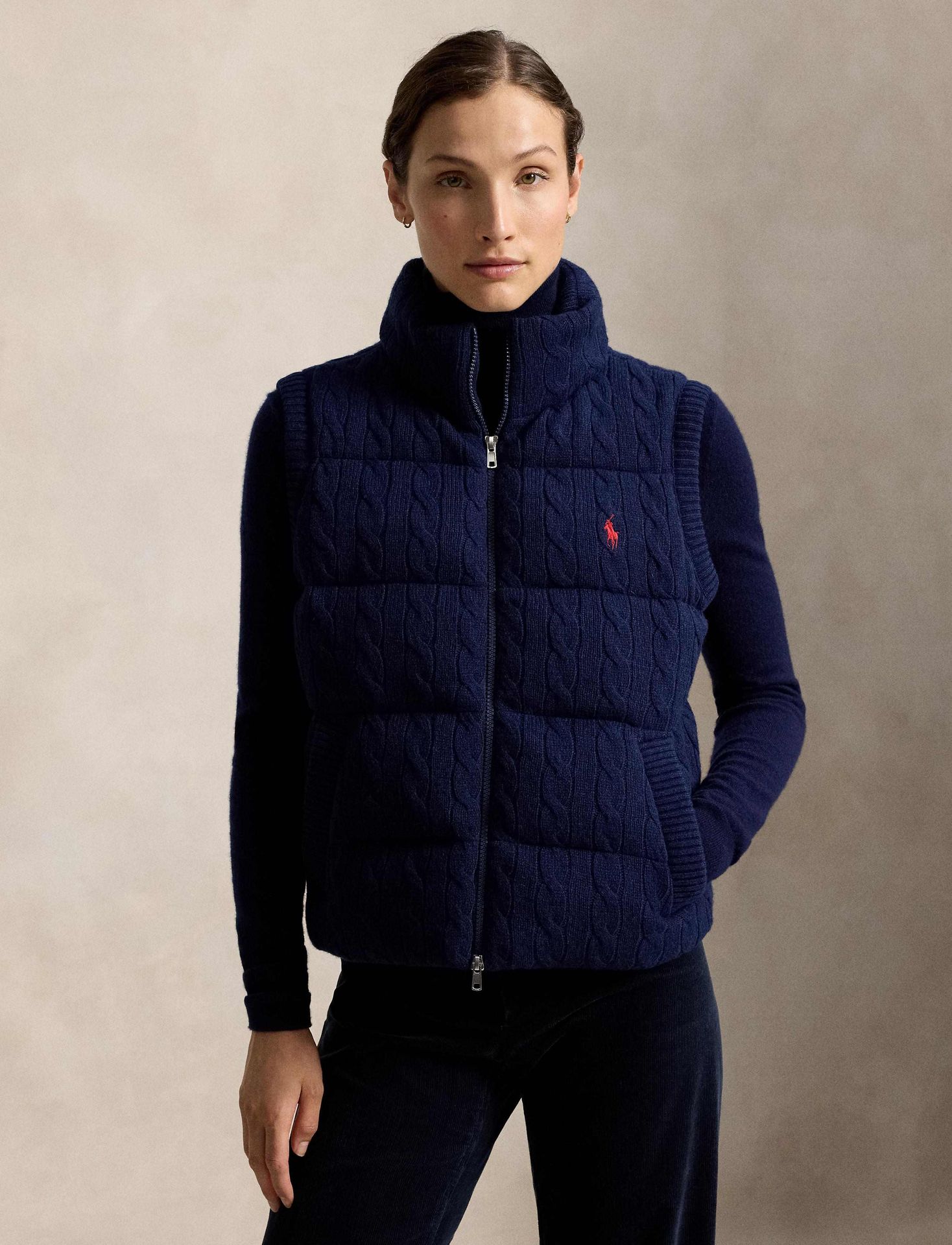 POLO RALPH LAUREN Wełniany bezrękawnik Regular Fit z dodatkiem kaszmiru