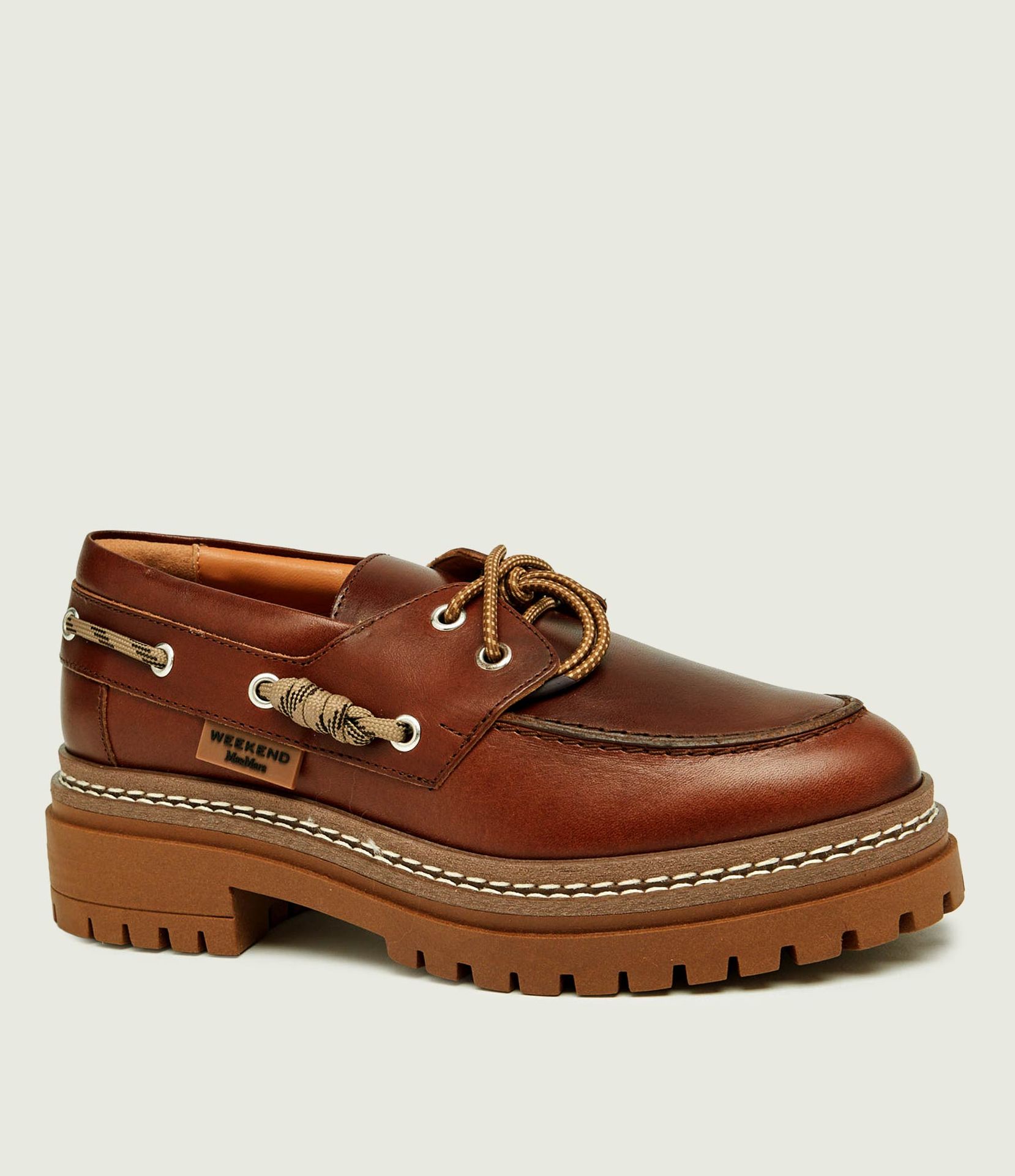 Weekend MaxMara Skórzane loafersy Wkacarezza