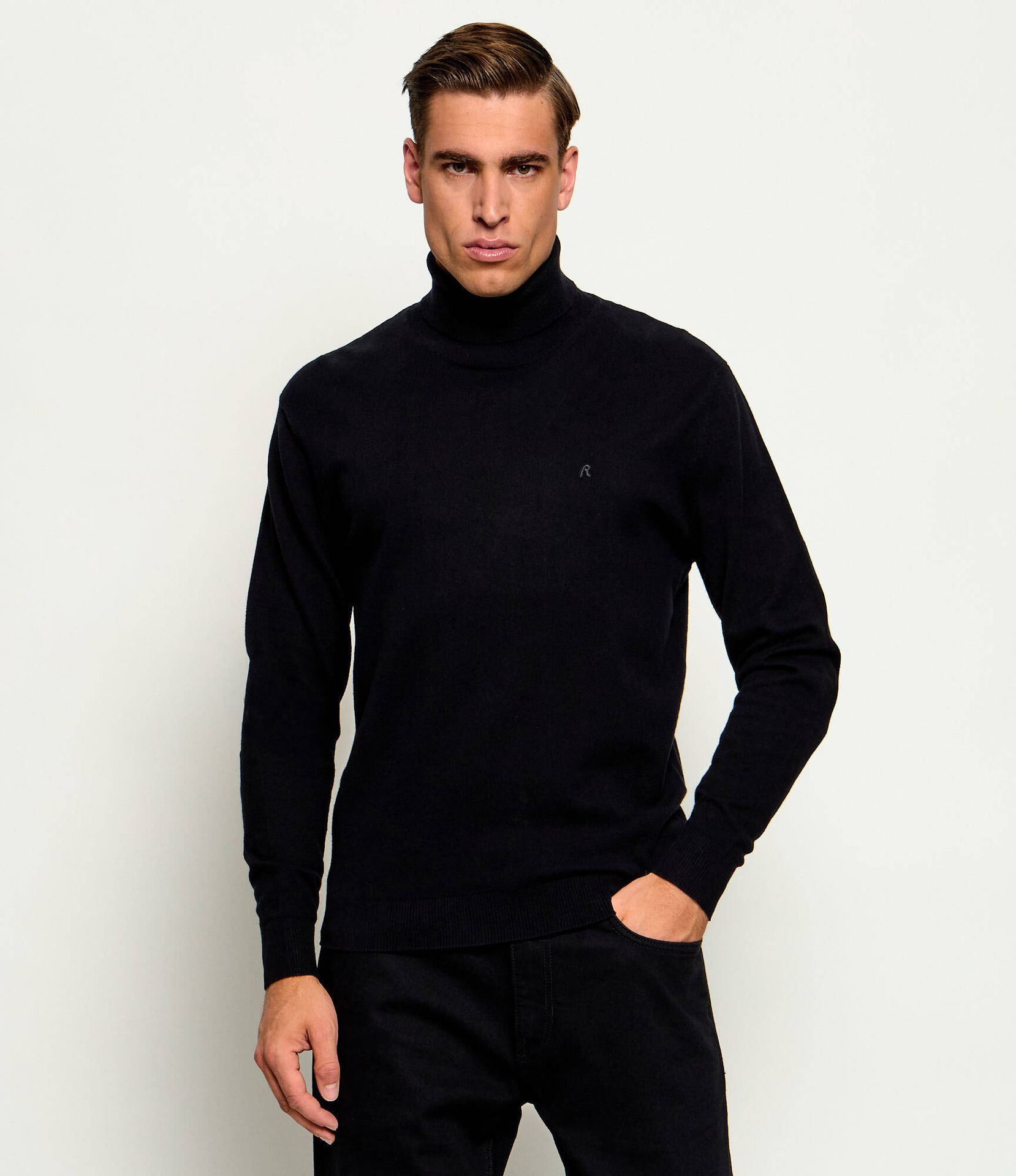 Replay Golf Mesh Regular Fit z dodatkiem kaszmiru