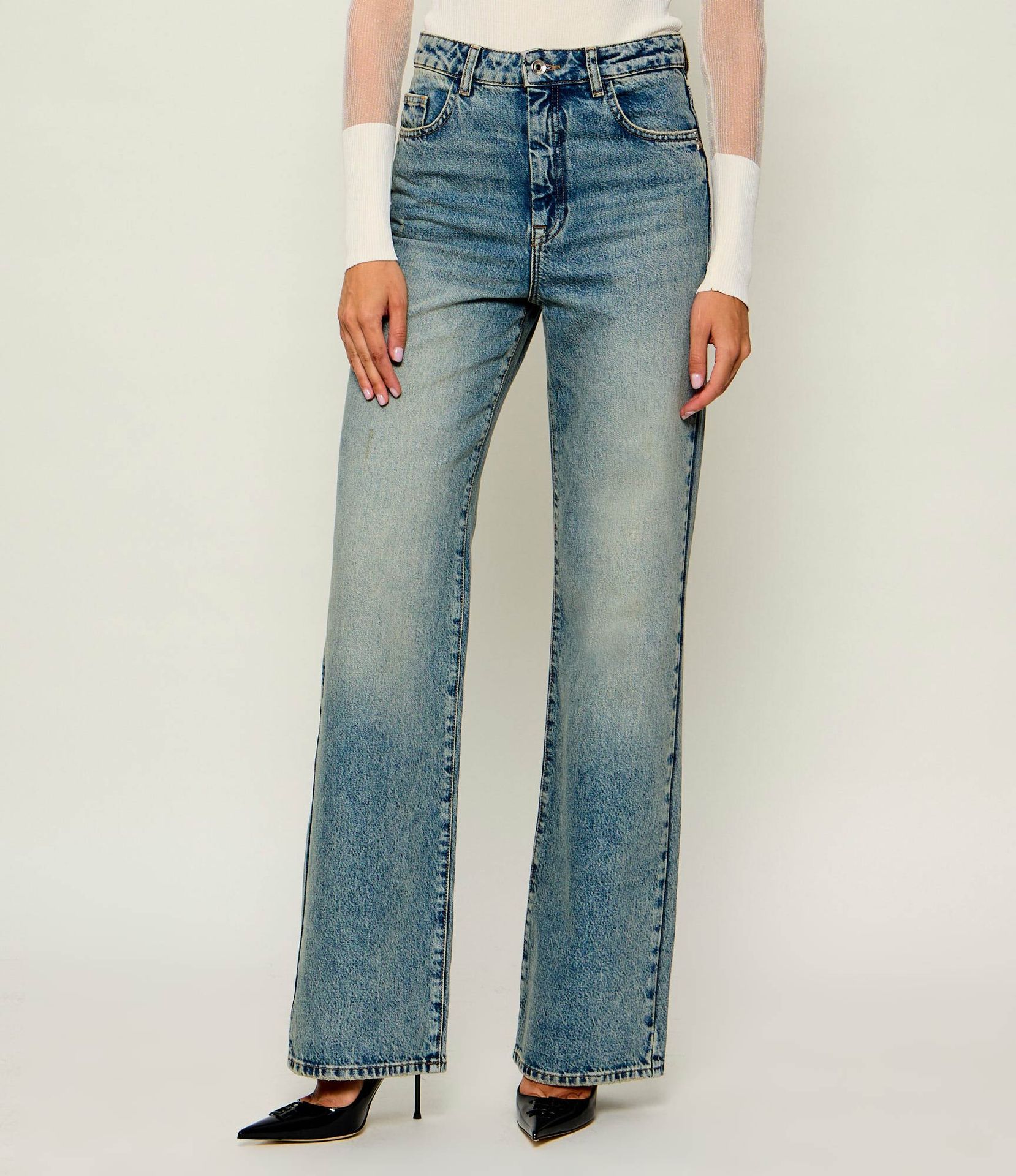 Patrizia Pepe Jeansy Relaxed fit high waist