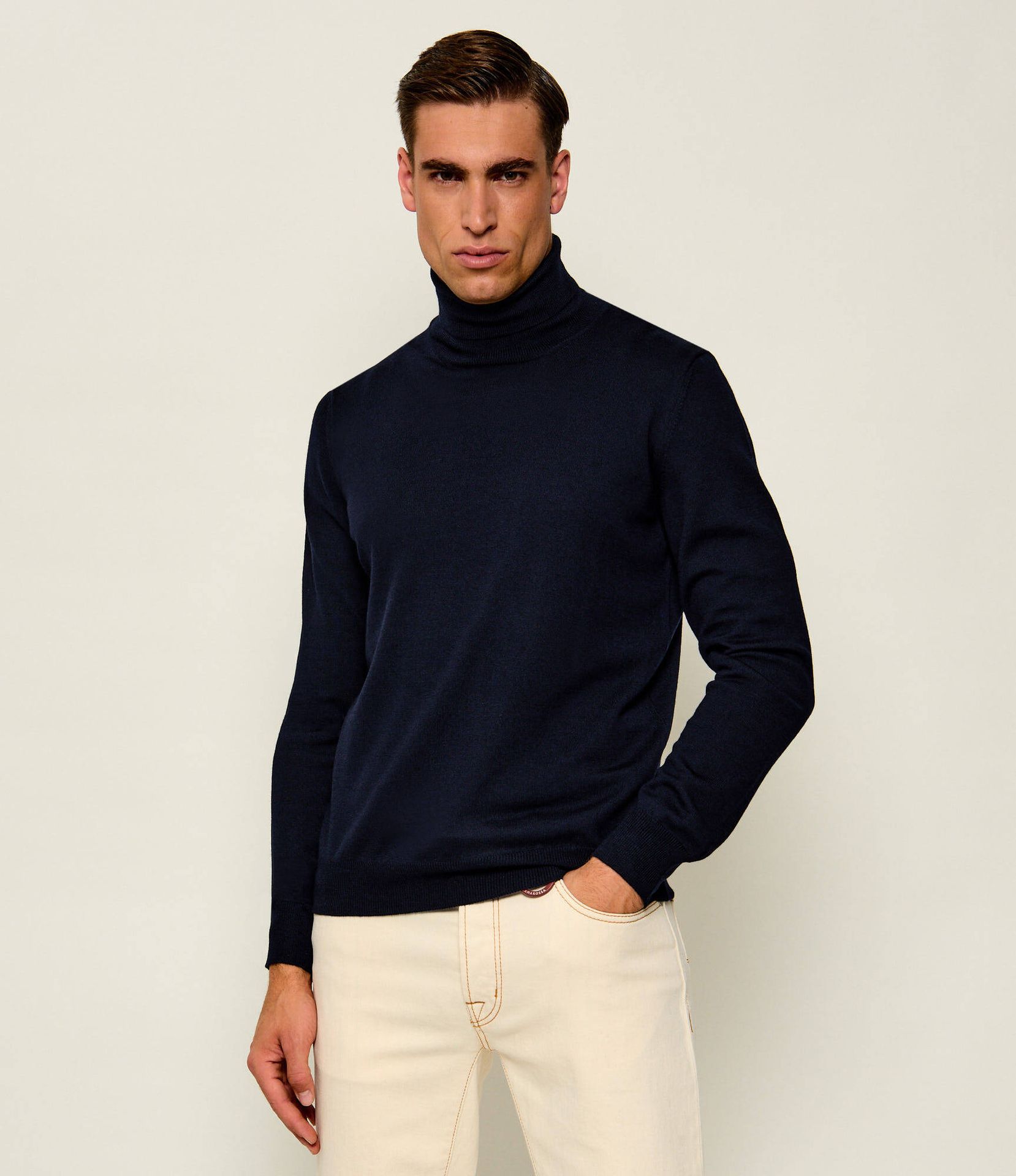 Gran Sasso Wełniany golf Regular Fit