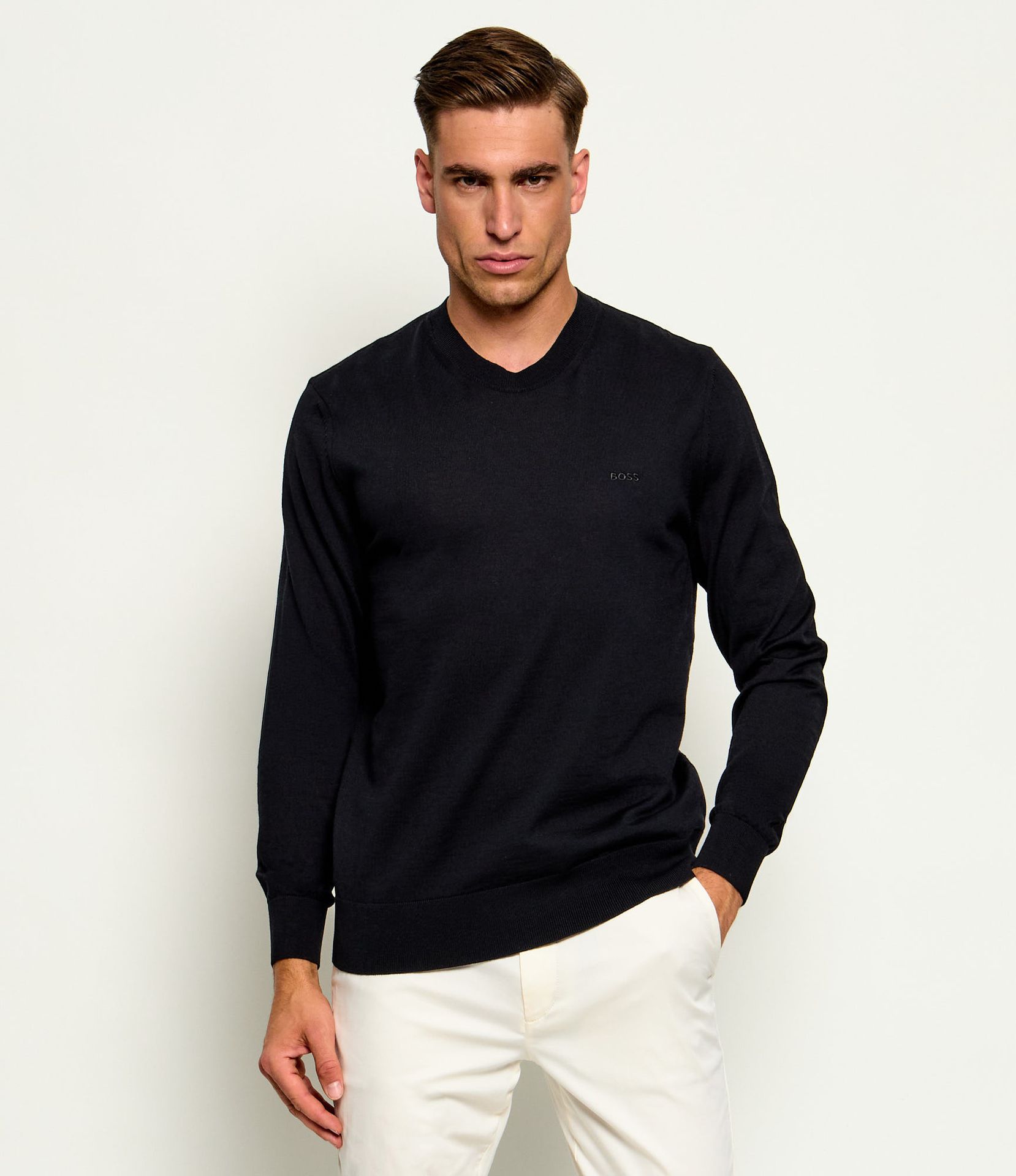 BOSS BLACK Wełniany sweter H-Leno-L Regular Fit