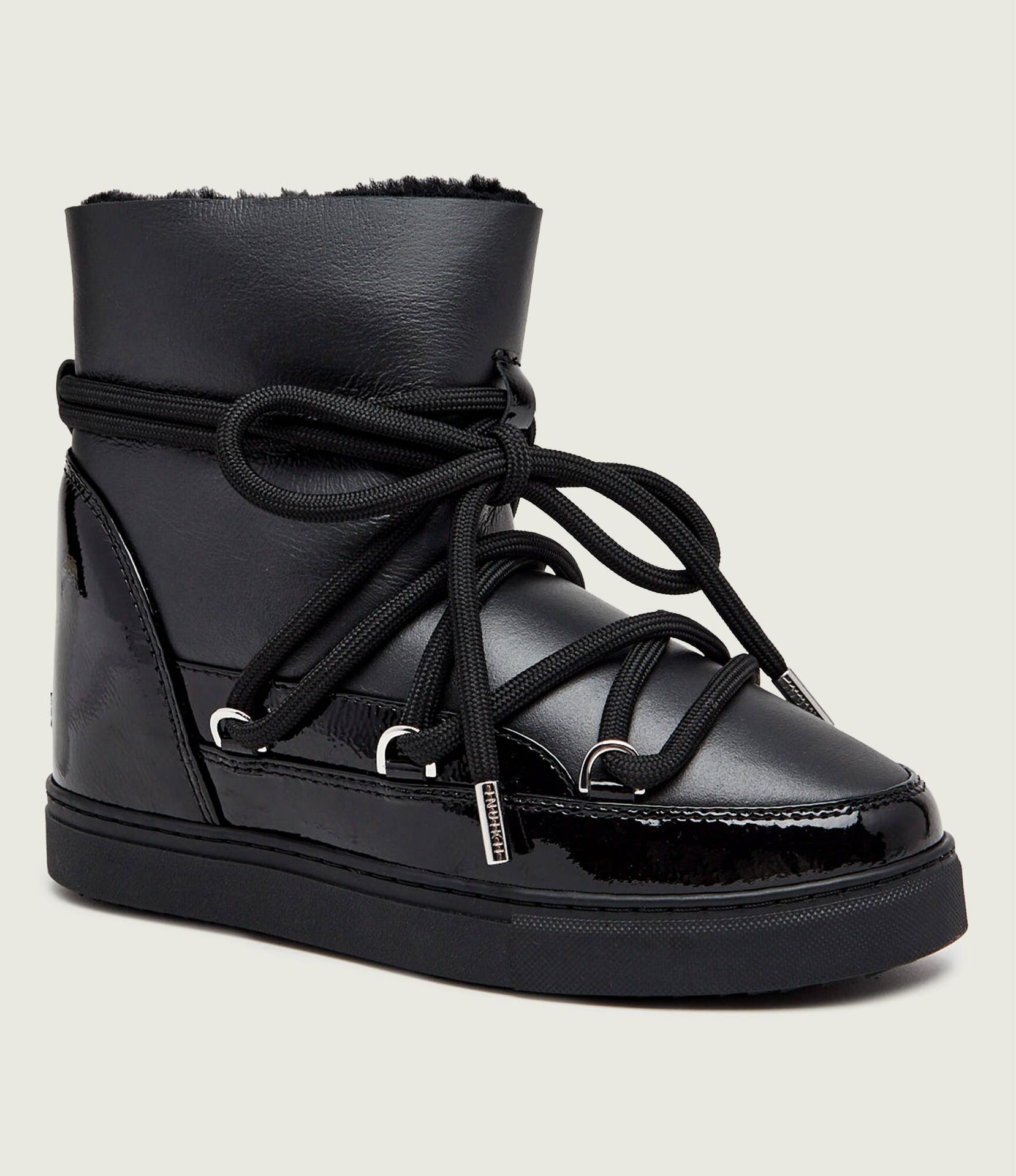INUIKII Śniegowce Gloss Wedge skóra