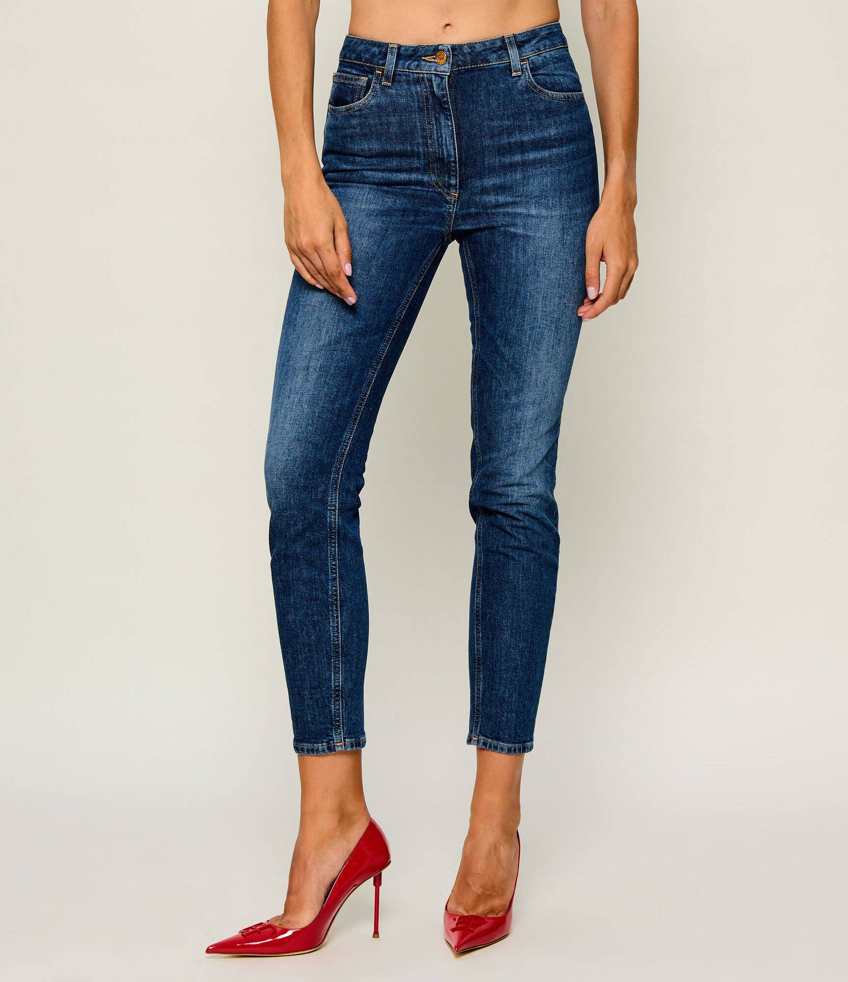 Elisabetta Franchi Jeansy Slim Fit