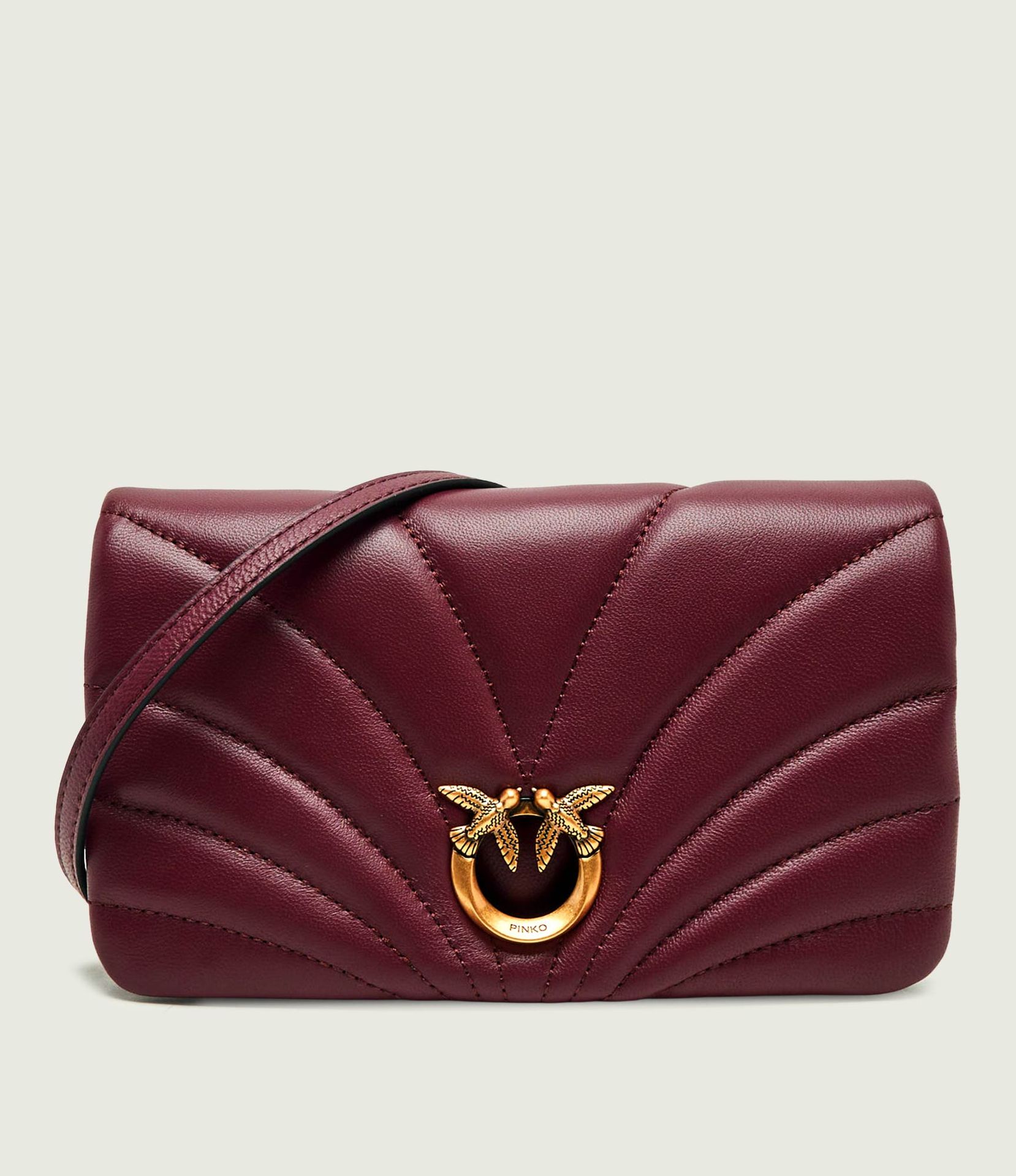 Pinko Skórzana kopertówka Click Horizontal Mini