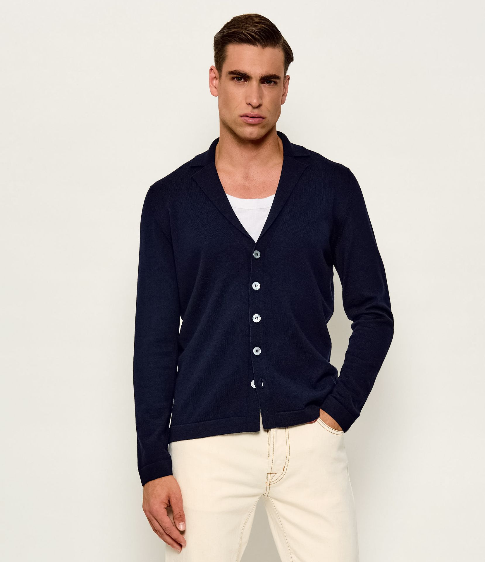Gran Sasso Wełniany kardigan Regular Fit
